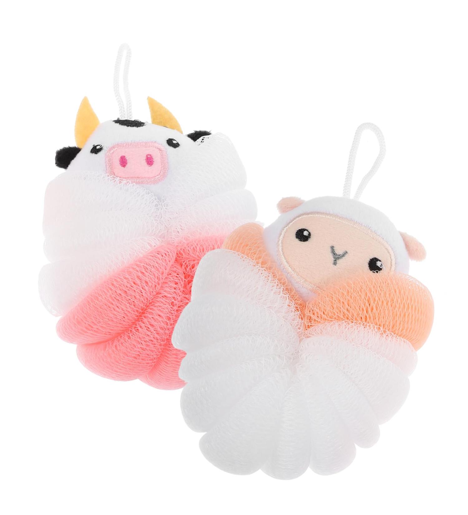 FOMIYES 2pcs Bath Bouquet Scrubber Set - Exfoliating Loofah & Shower Sponge for Body Cleaning | International Shipping - Buy Online on GoSupps.com