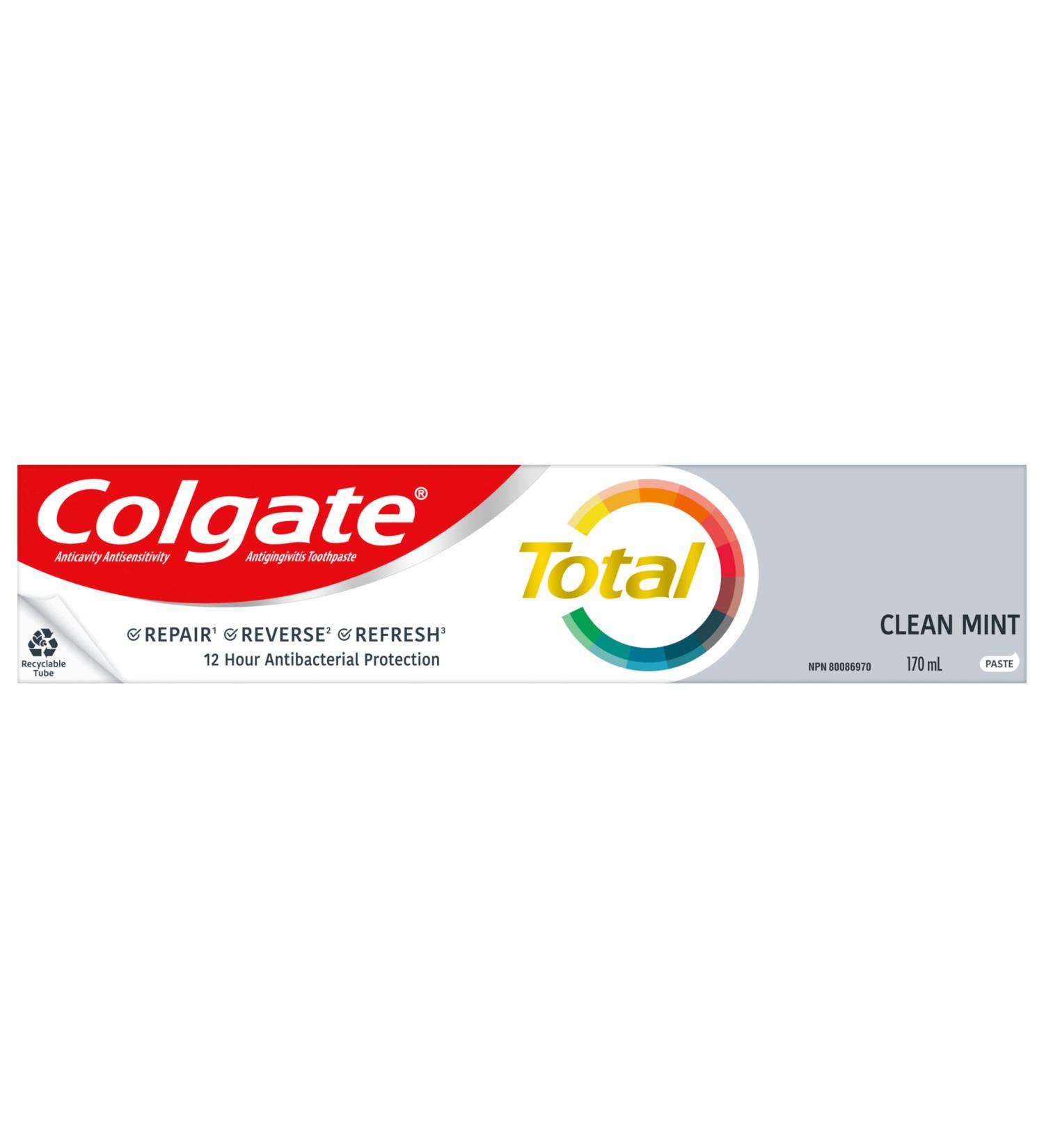 Colgate Total Toothpaste Clean Mint 170 mL Clean Mint 170 ml (Pack of 1) - Buy Online on GoSupps.com