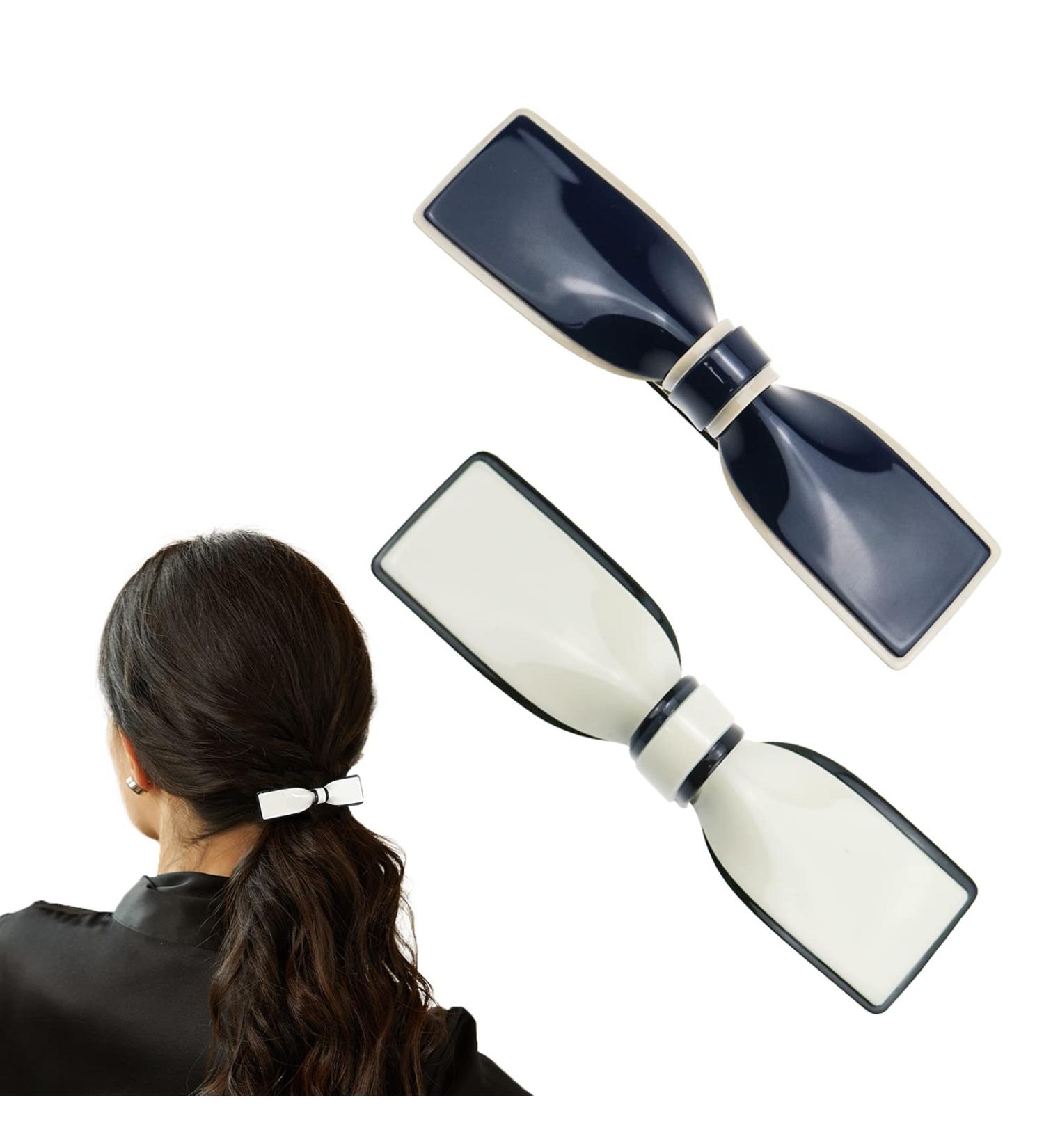 Elegant Bow Tie Kawaii Hair Clips 2 Pack - Metal Matte Hairpins for Women and Girls - Japanese Hair Barrettes Accessories (Little Size 2.56x0.67 Inch) - Buy Online on GoSupps.com