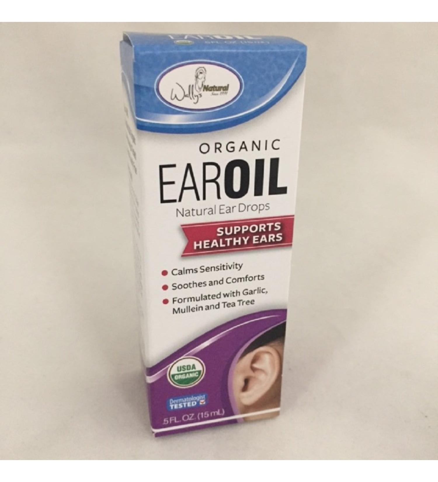 Wally's Natural Organic Ear Oil .5oz. Per Bottle (2 Pack)