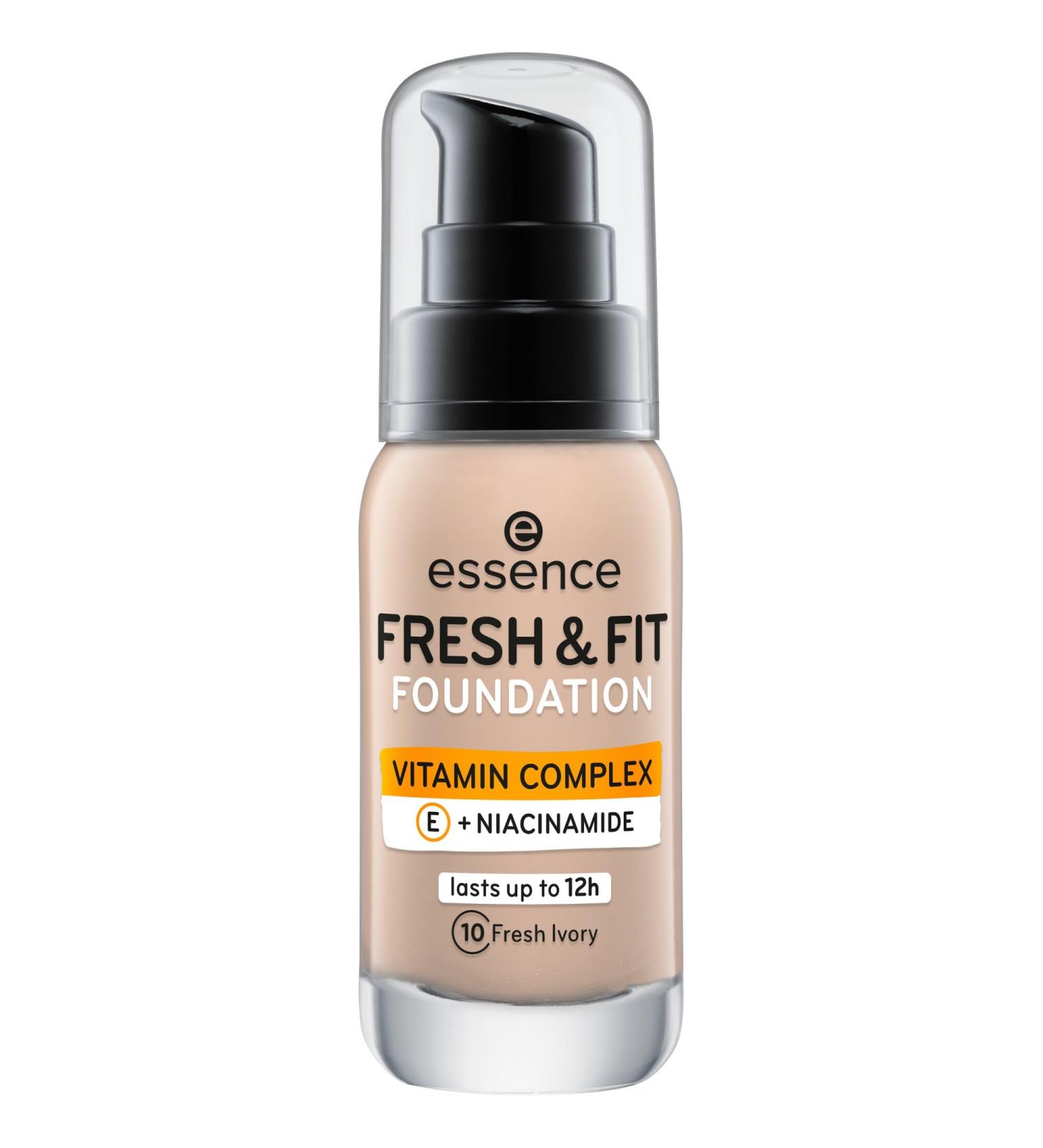 Essence Fresh & Fit Foundation No. 10 Fresh Ivory - Vegan Nourishing Makeup Paraben & Microplastic Free (30ml) - Shop Internationally - Buy Online on GoSupps.com