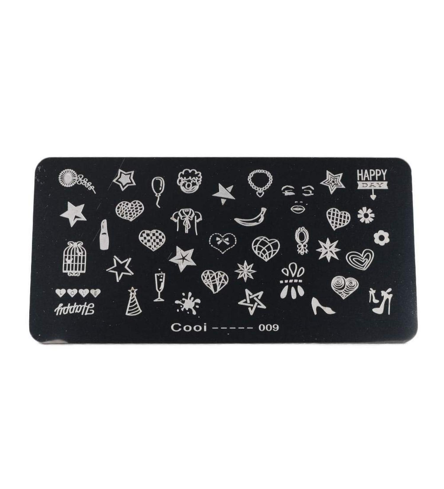 Durable Stainless Steel Nail Stamping Plate | DIY Manicure Printing | Rectangle Nail Art Template 02 - International Shipping Available - Buy Online on GoSupps.com