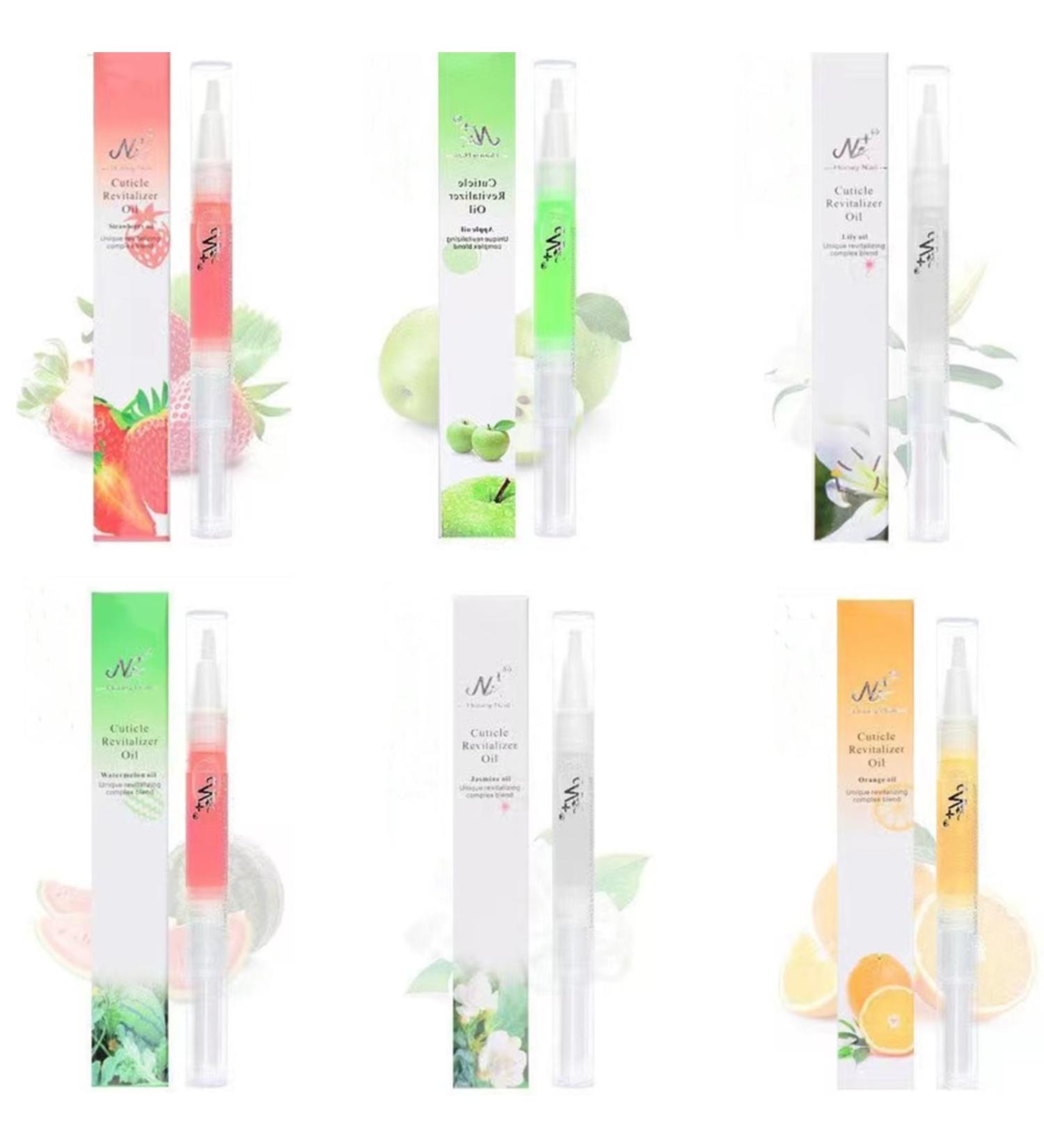 6PCS Nail Nutrition Oil Rotating Pen Set for Moisturizing Care and Cuticle Health (Strawberry, Apple, Lily, Watermelon, Orange, Jasmine) - Buy Online on GoSupps.com