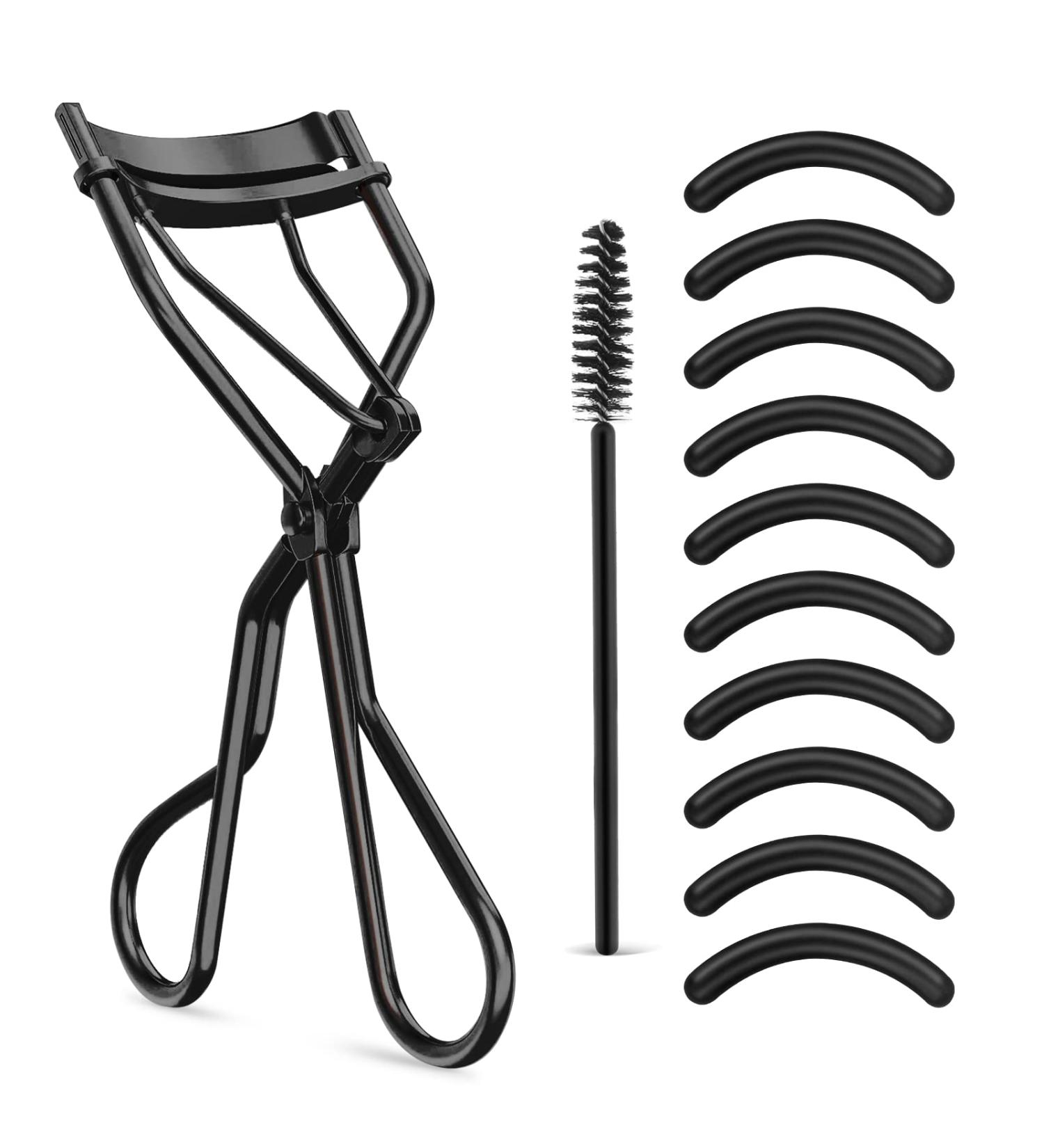 Sibba Eyelash Curler Kit 3Pcs Eyelash Aid and brow Brush Lash Curler with 10 Silicone Replacement Pads for Women Girls No Pinching or Pulling Fit All Eye Shapes - Buy Online on GoSupps.com