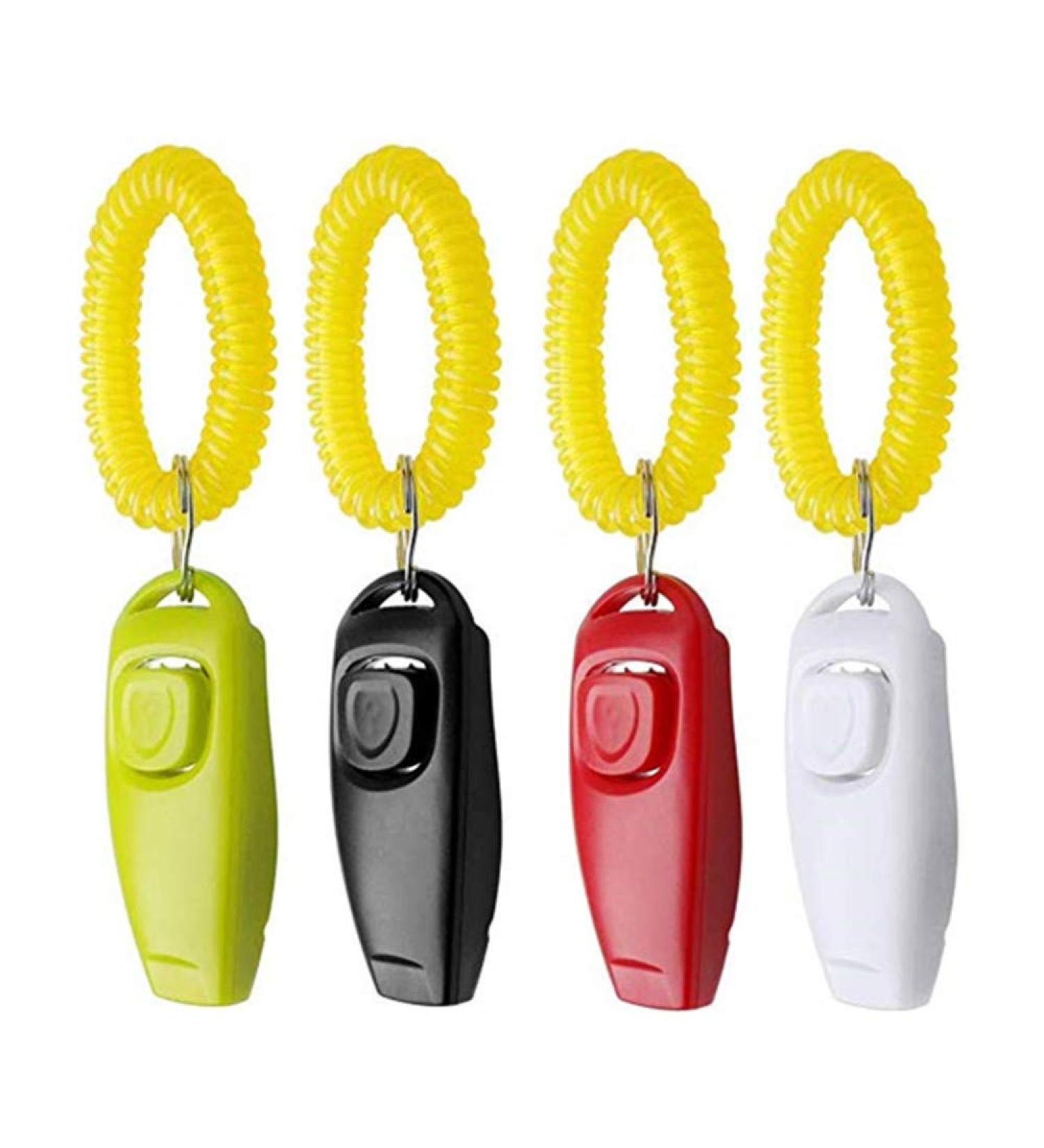Symphonyw 4PCS Dog Training Clickers - 2 in 1 Whistle and Clicker Pet Training Tools - Buy Online on GoSupps.com