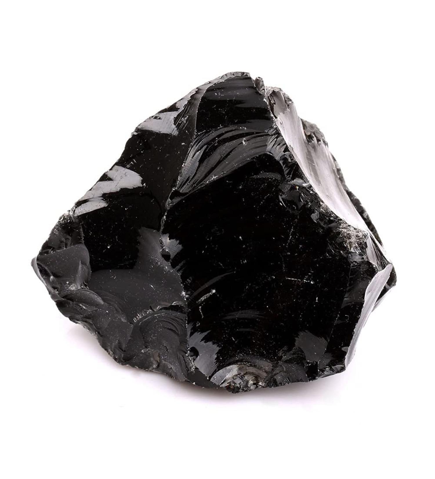 Natural Crystal Rough Natural Rough Black Obsidian Raw Rock Stone Crystal Ornaments (Size : 600-650g) - Buy Online on GoSupps.com