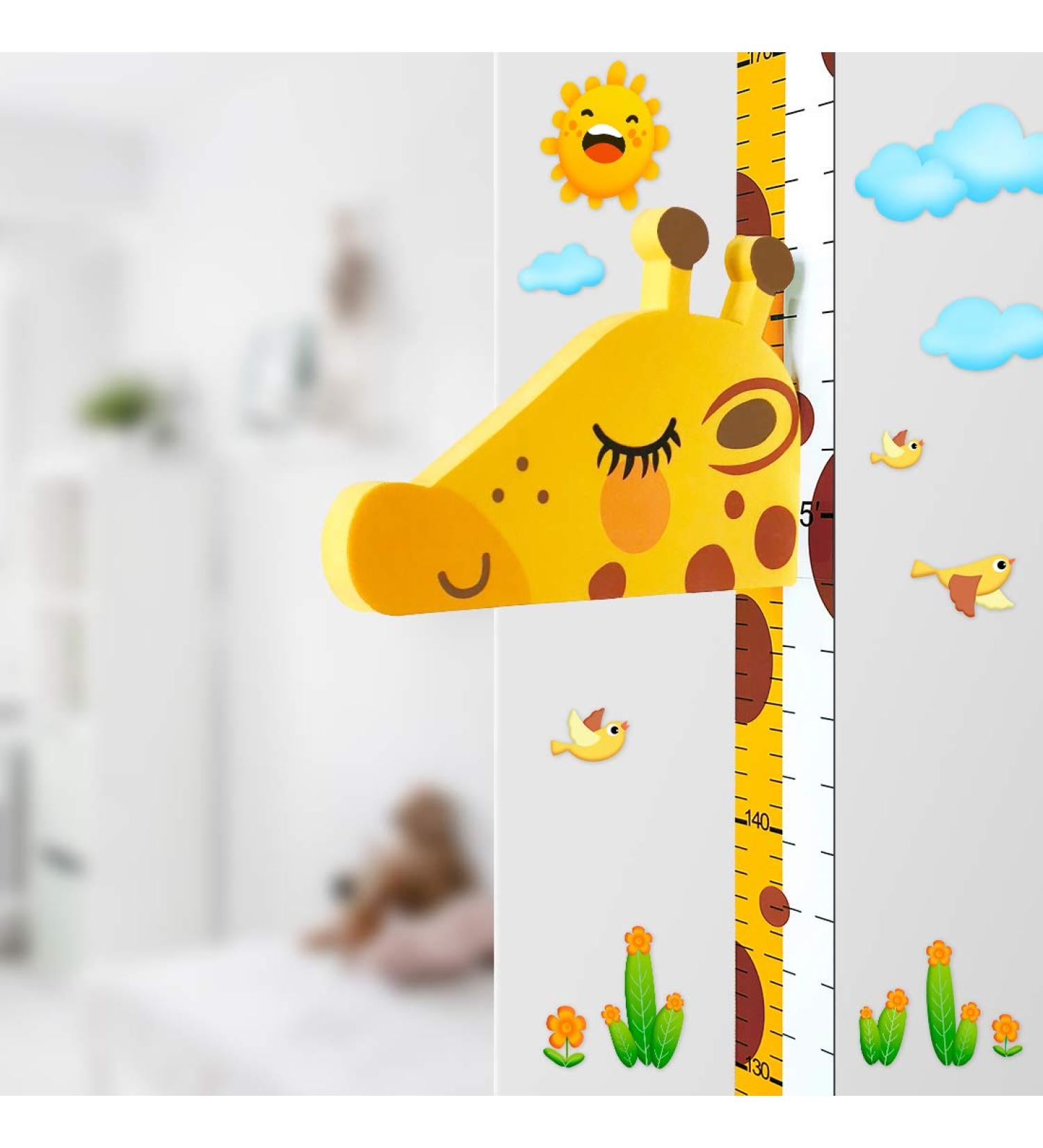 Buy 3D Movable Giraffe Baby Yardstick Height Chart | Kids Room Decor - Duoupa Yellow - Buy Online on GoSupps.com