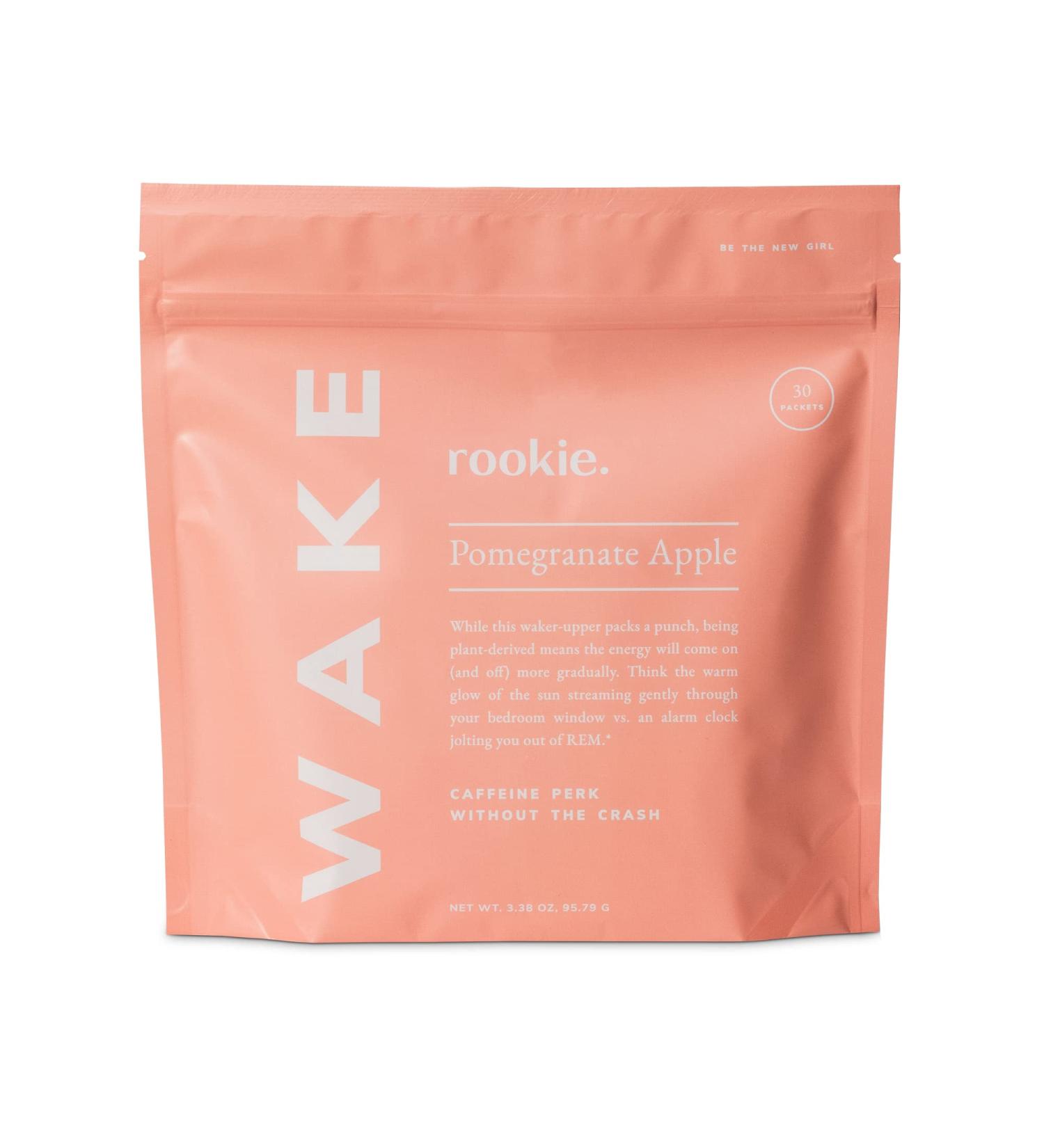 Wake Natural Energy Drink Powder - Stress Relief & Brain Supplement for Focus Memory Metabolism & Mood Boost - Ashwagandha B12 & B Complex - Pomegranate Apple (30 Servings - Buy Online on GoSupps.com