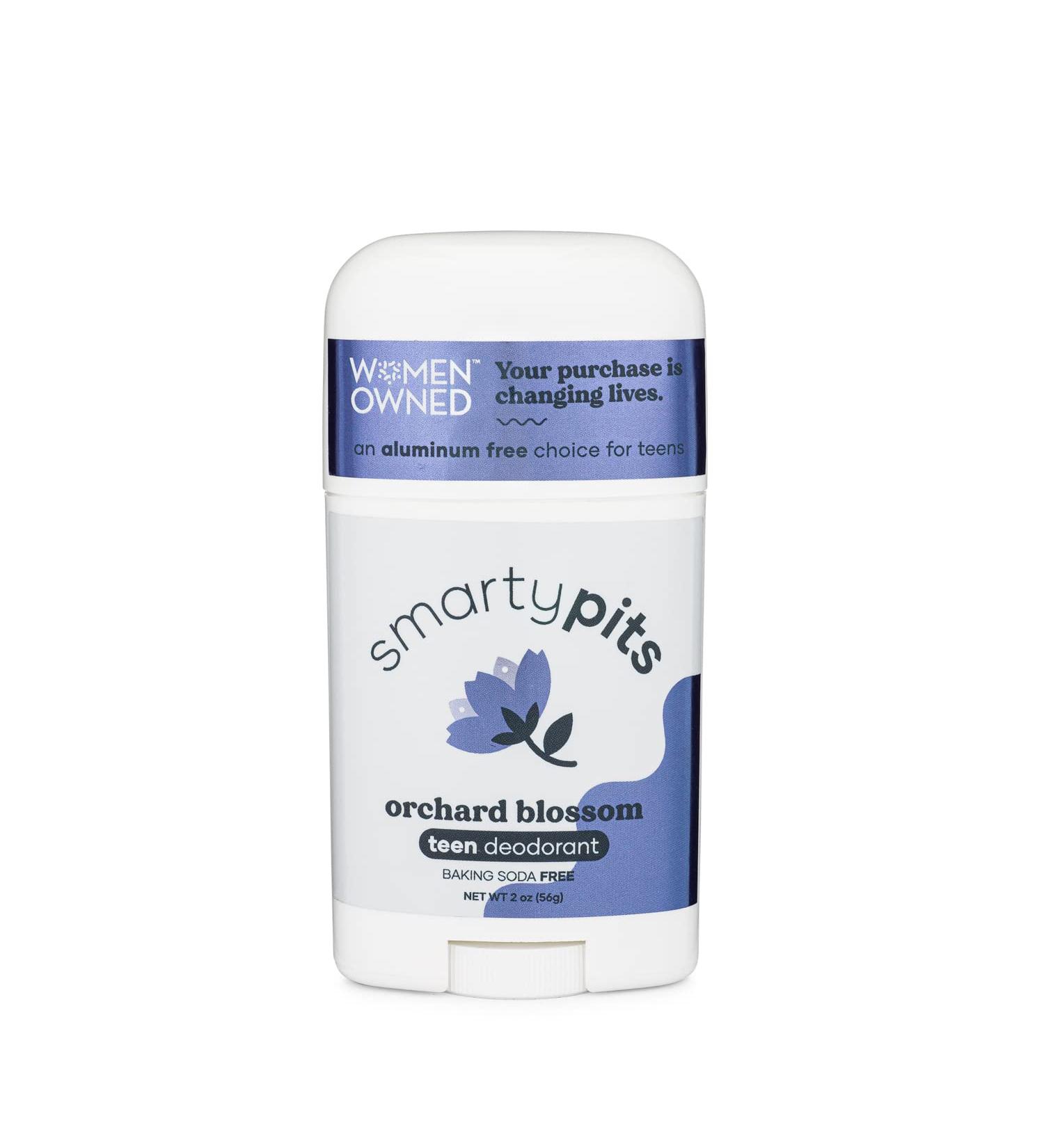 SmartyPits Teen Natural Deodorant - Aluminum-Free & Baking Soda Free (Orchard Blossom) | Paraben-Free Formula for Sensitive Skin - Buy Online on GoSupps.com