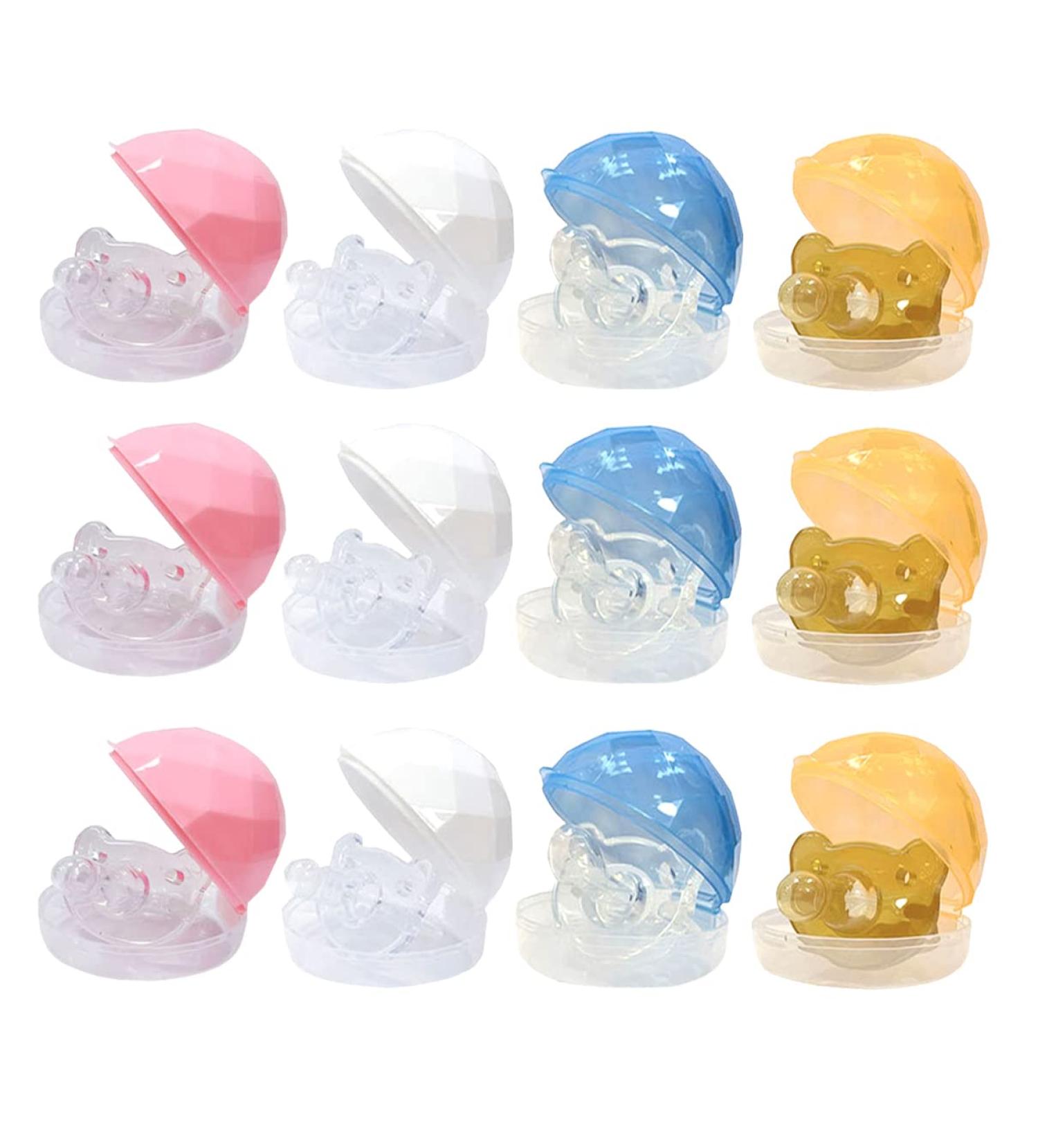 Sipiris 12-Piece Transparent Pacifier Storage Box - Dustproof & Portable for Daily Use Available in 4 Colors - Buy Online on GoSupps.com