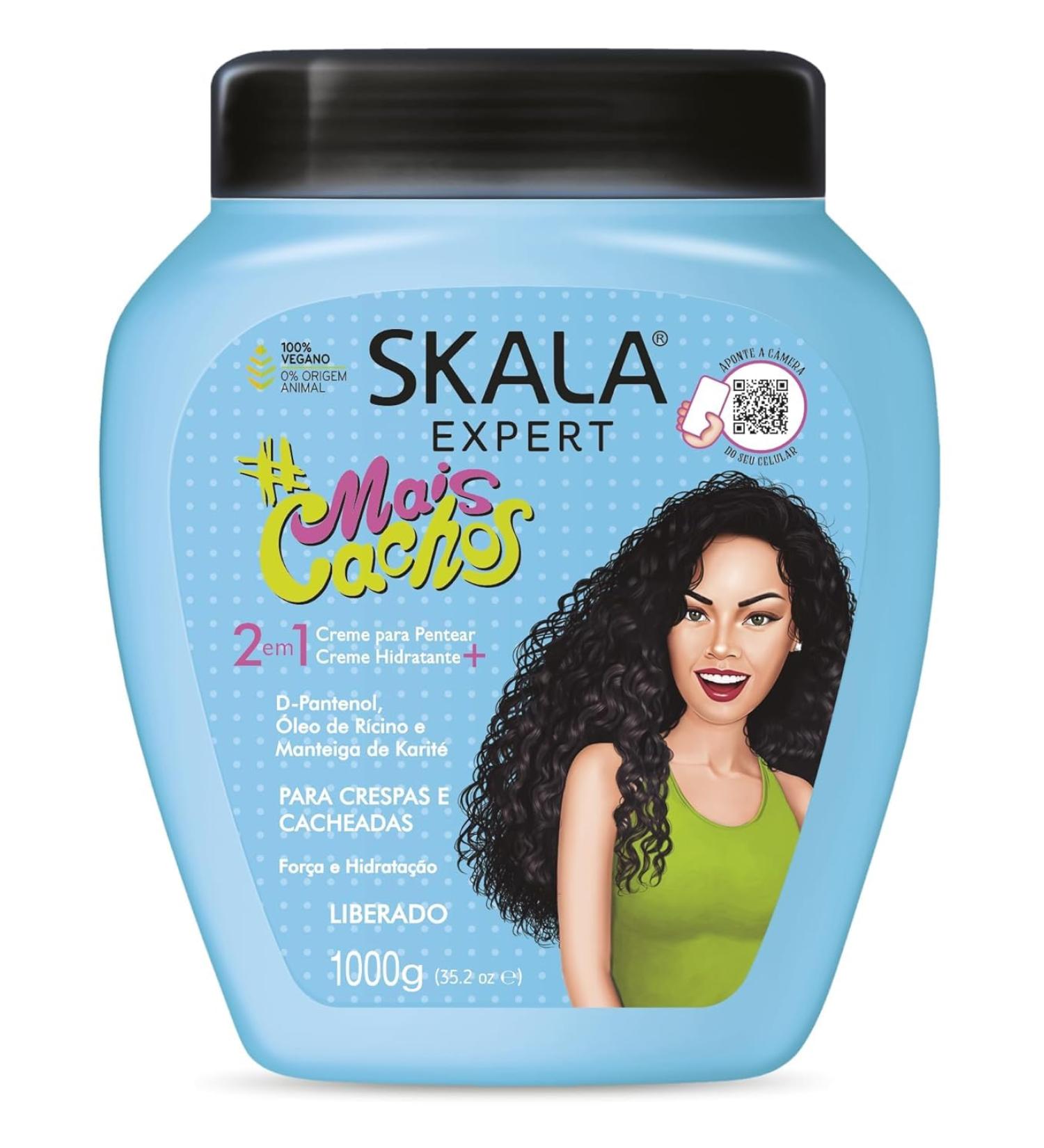 SKALA Hair Type 3ABC Mais Cachos - More Curls Eliminate Anti Frizz For Curly Hair 2 in 1 Conditioning Treatment Cream and Cream To Comb - 35.2Oz - Buy Online on GoSupps.com