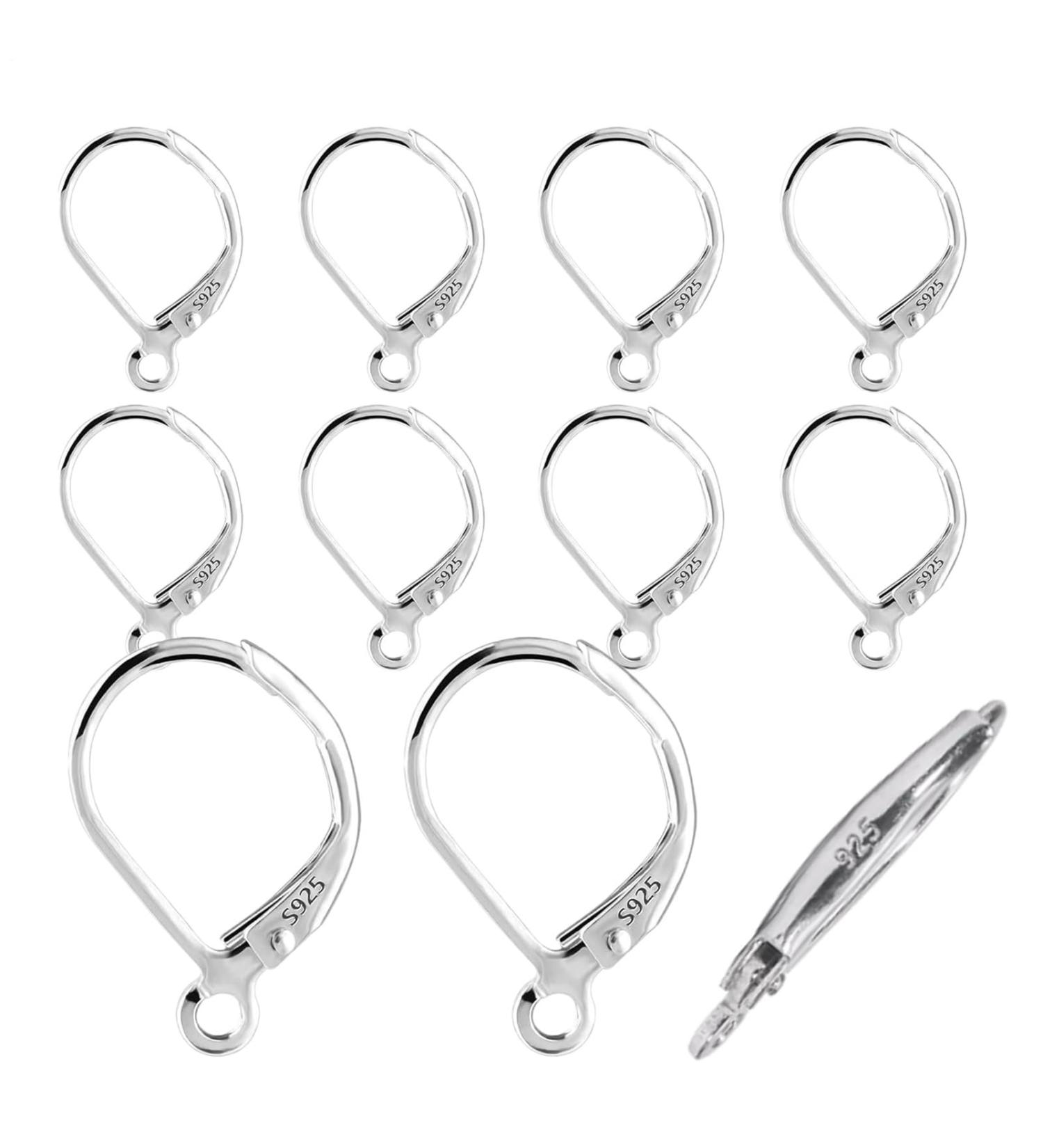 Fils de boucle 925 Silver - 10 pi ces Hook de boucle de levage | Accessoires de bijoux crochet fran ais | Crochets interchangeables pour la production de bijo - Buy Online on GoSupps.com