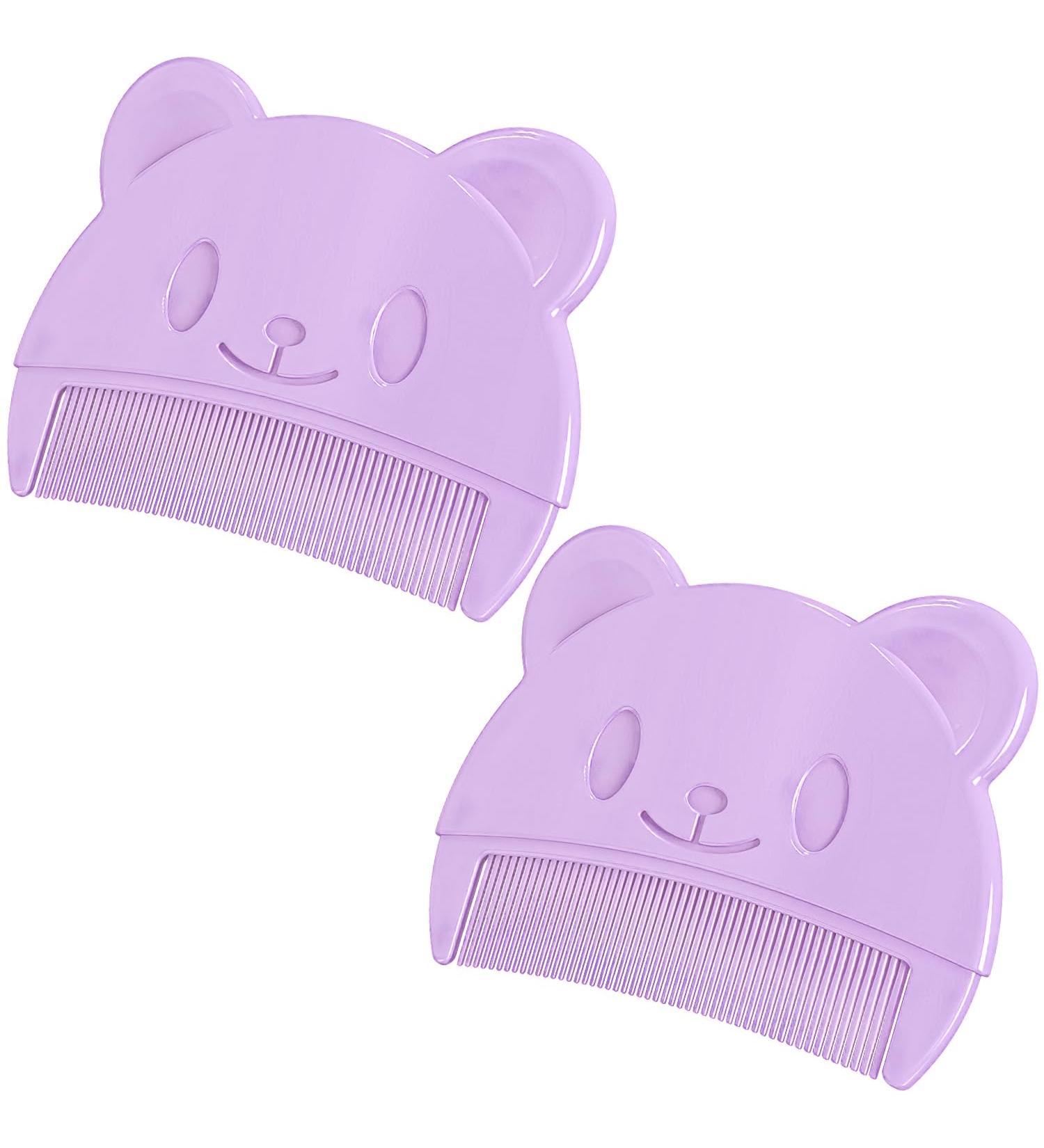 2 Pcs Baby Comb and Hair Brush Set for Cradle Cap - Purple - Buy Online on GoSupps.com