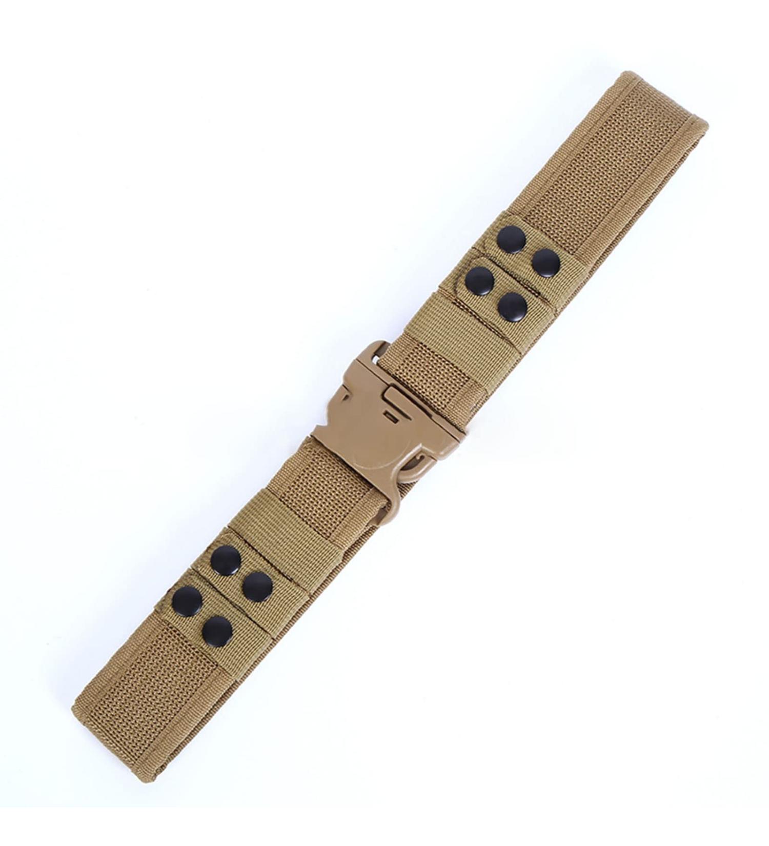 Yanwuwa 5.0 cm Width 130 cm Army Belt - Quick Release Hunting Training Belt with Strong Buckle for Men - Khaki Combat Belt - Buy Online on GoSupps.com