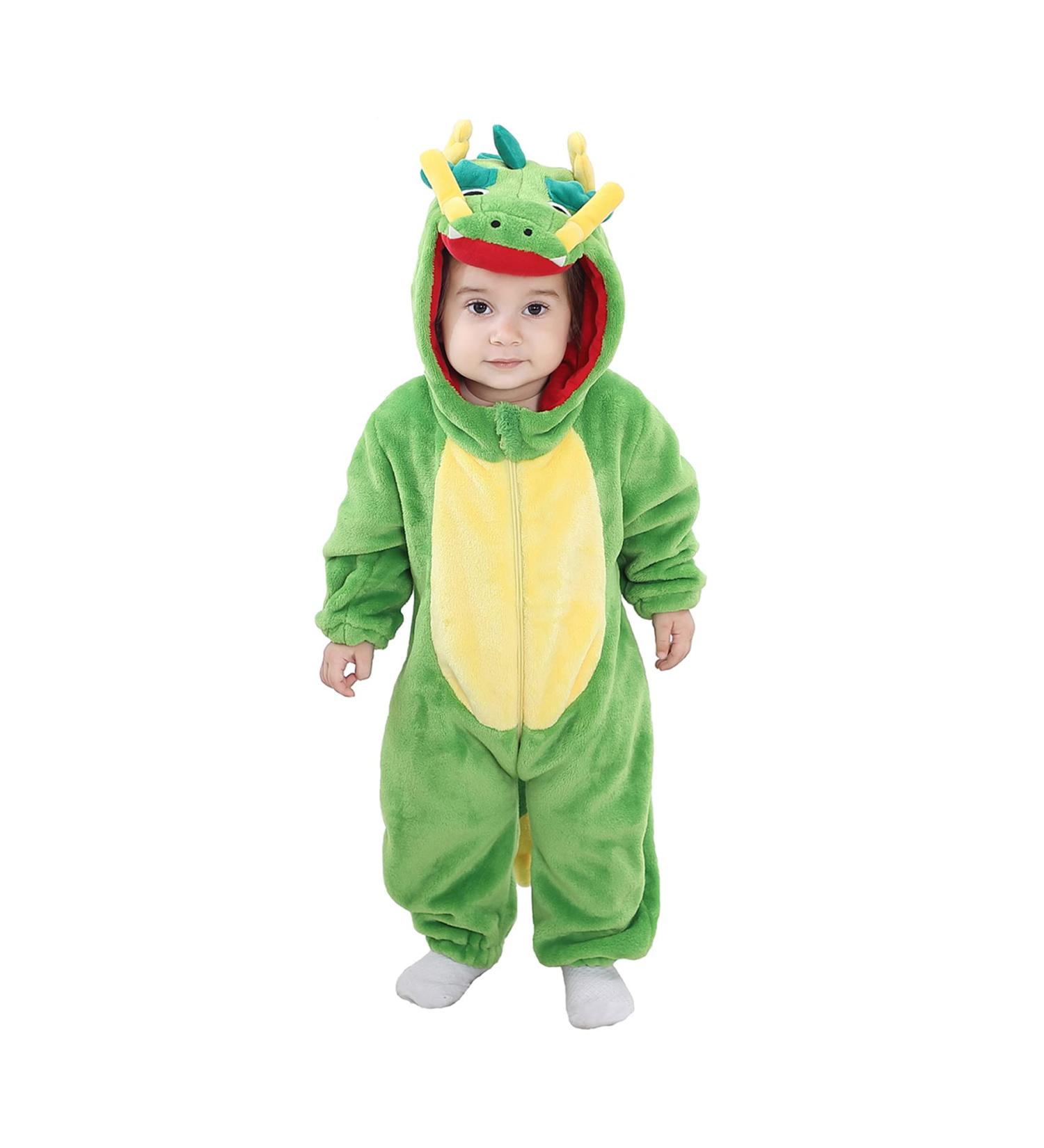 Doladola Unisex Baby Dragon Hooded Romper | Toddler's Jumpsuit 24-30 Months - Buy Online on GoSupps.com
