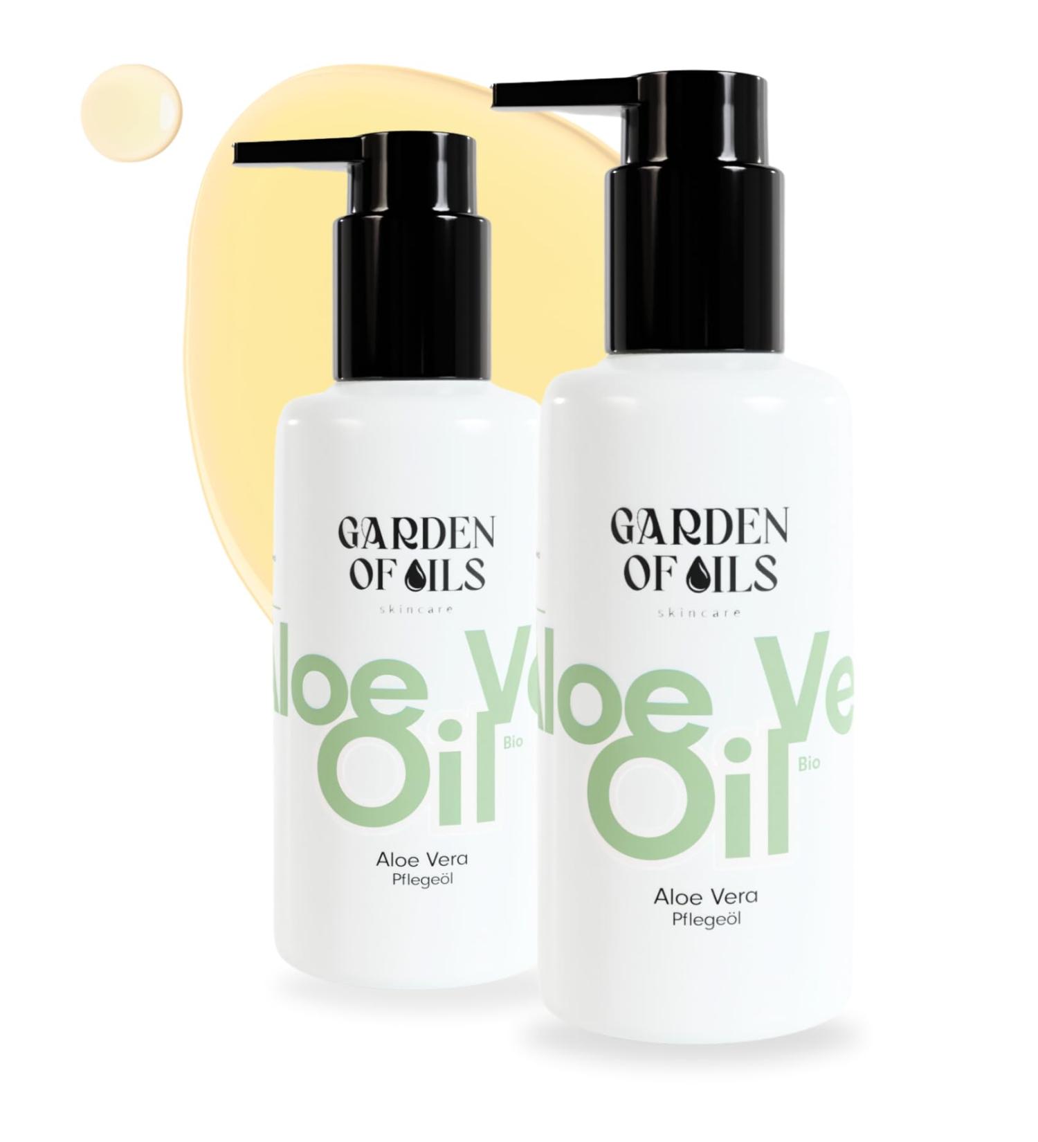 Organic Aloe Vera Oil - Garden of Oils - Made in Germany - Premium Body Oil - Ideal for Damaged and Dry Skin (30ml) - Buy Online on GoSupps.com