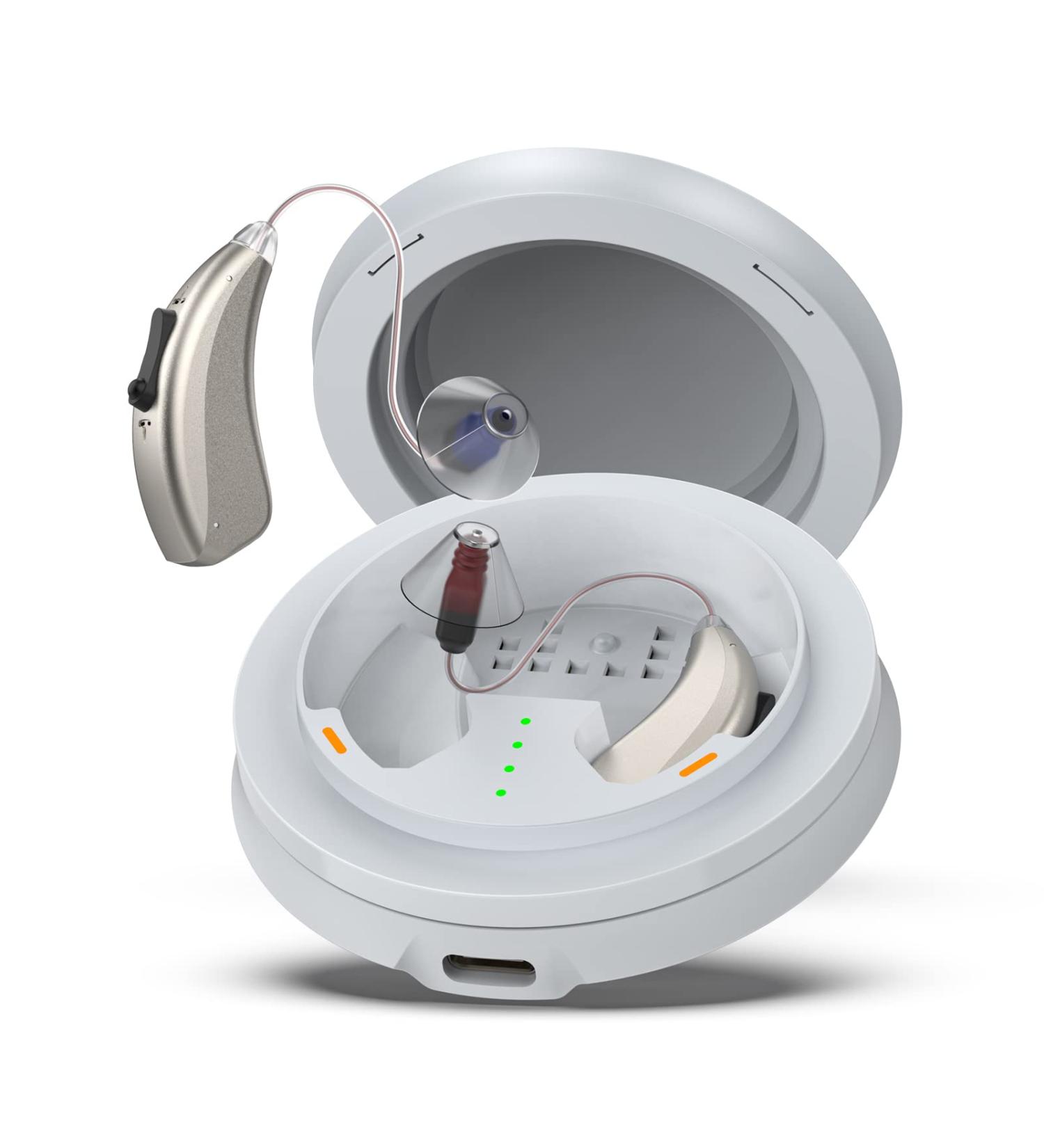 BSLLTER Rechargeable Hearing Aids | Three Modes OTC Digital Noise Cancelling for Seniors | Receiver-In-Canal Dual Microphone (Champagne) - Buy Online on GoSupps.com