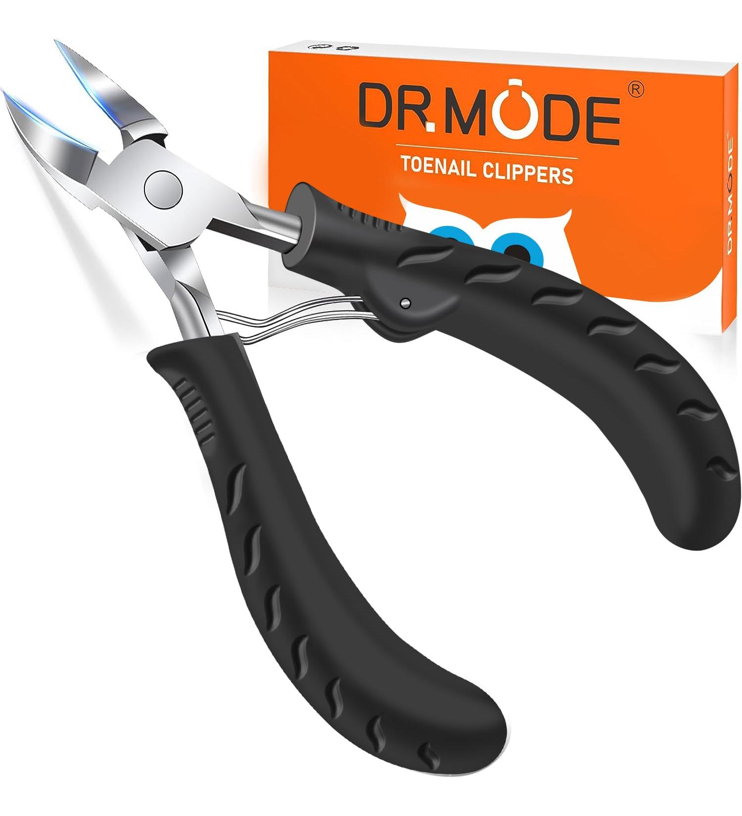 DRMODE Professional Podiatrist Toe Nail Clippers for Thick Nails - Non-Slip Long Handle, Sharp Curved Blade, Large Nail Cutter for Men & Seniors - Buy Online on GoSupps.com