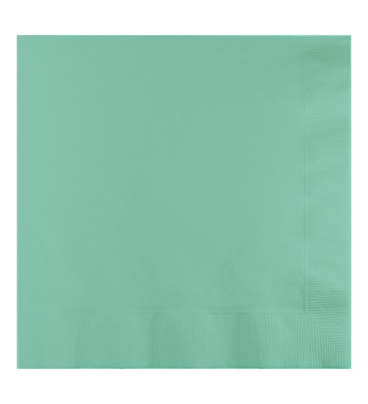 Creative Converting 3-Ply Fresh Mint Lunch Napkin, 6.5" x 6.5", Green Mint Green