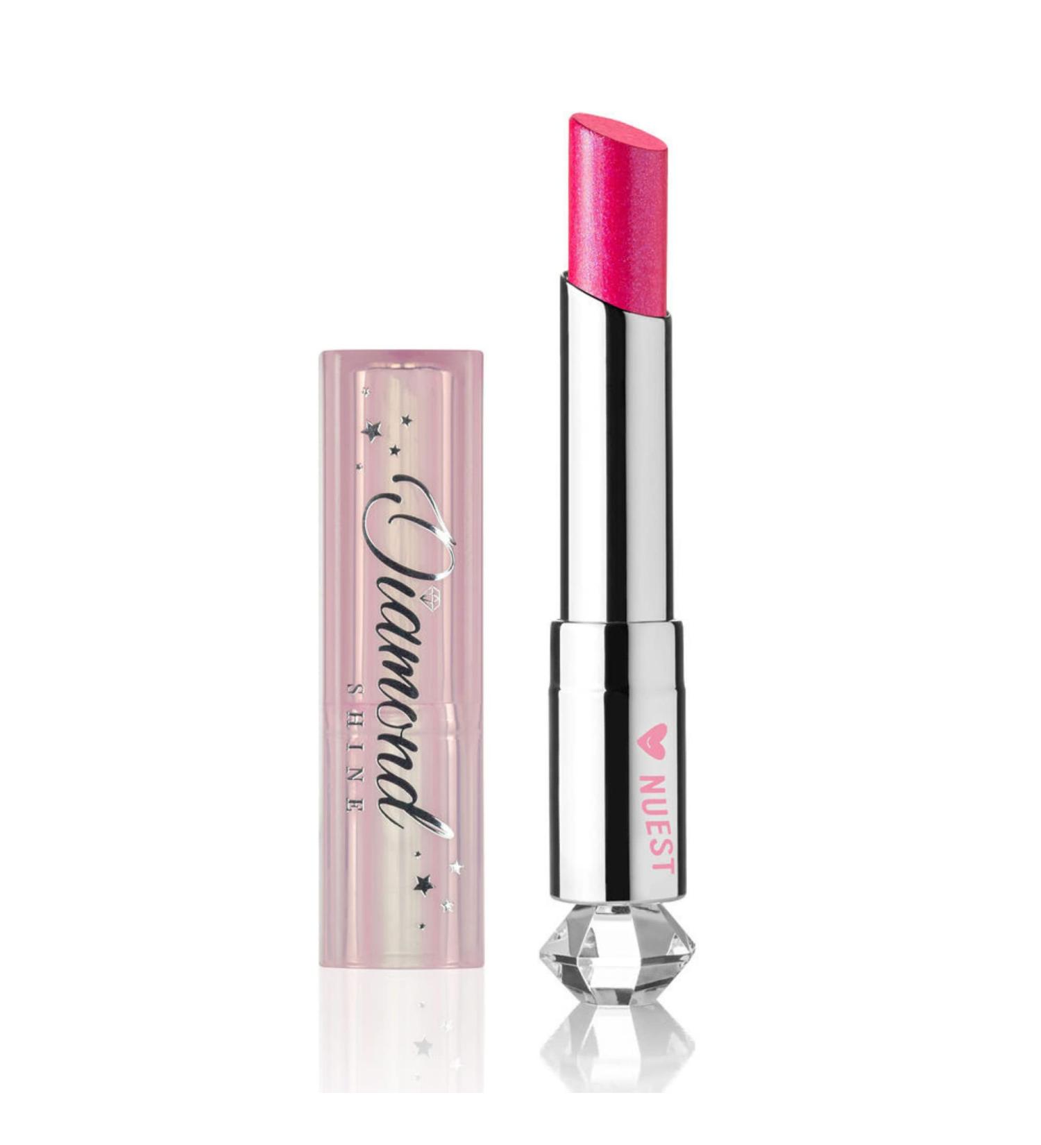 Nuest Diamond Shine Metallic Sparkle Lip Color | Easy Application, High Pigment Coverage | 8 Glittery Shades | Cruelty-Free, Vegan | Bright Fuchsia - Buy Online on GoSupps.com