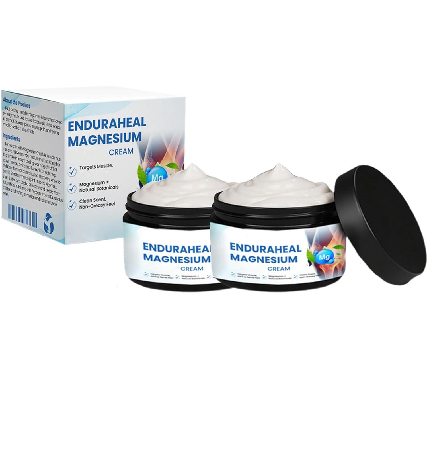 2pcs EnduraHeal Magnesium Cream - Professional Joint & Bone Crem Natural Magnesium Oil for Joint & Bone Back Neck Hands Knee Feet - 50g Suitable for All Skin Types - Buy Online on GoSupps.com