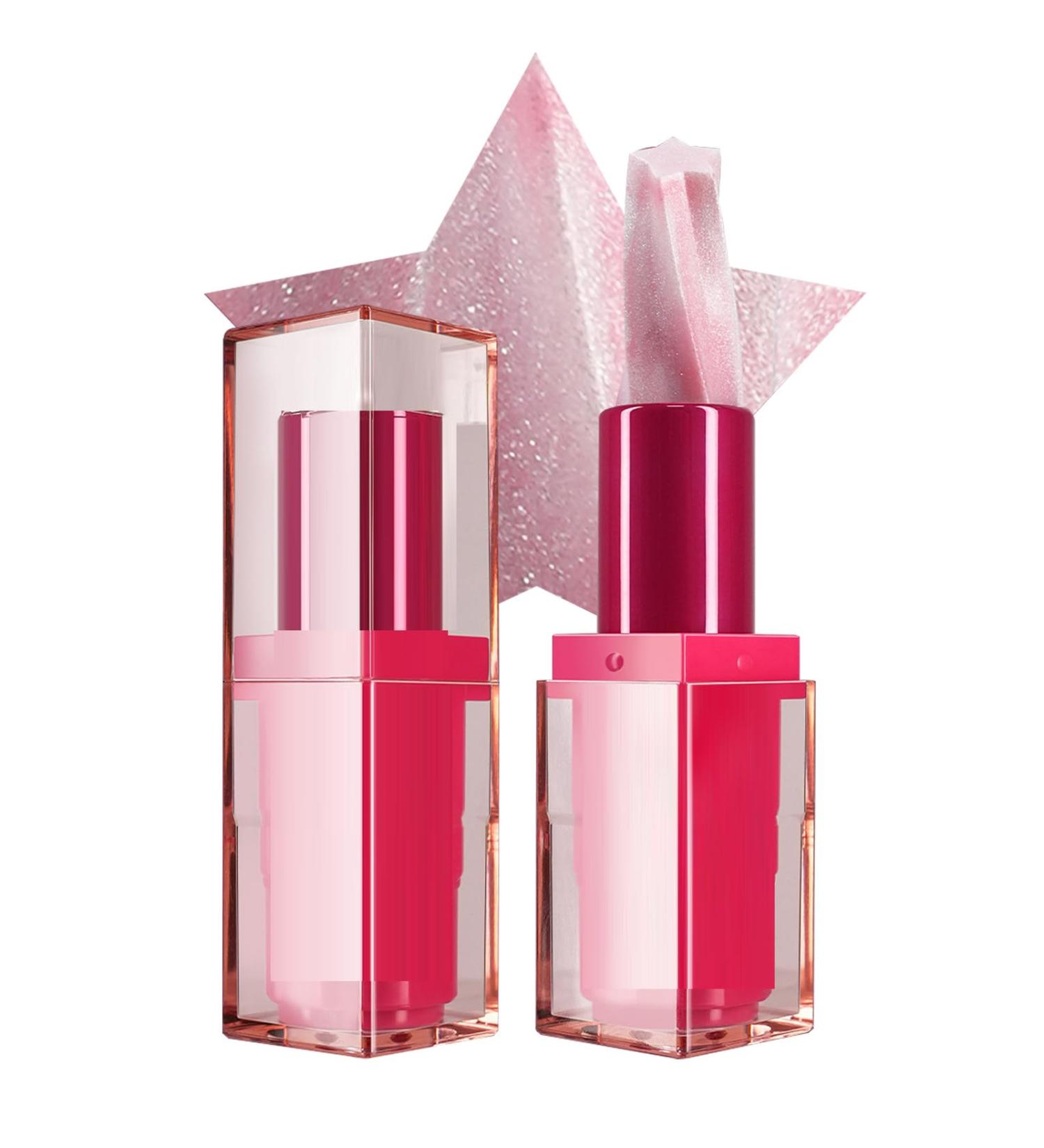 Glittery red lipstick glittery lip gloss | Moisturizing lip balm shimmering lip balm long-lasting glitter moisturizing lip balm long-lasting lipstick highly - Buy Online on GoSupps.com