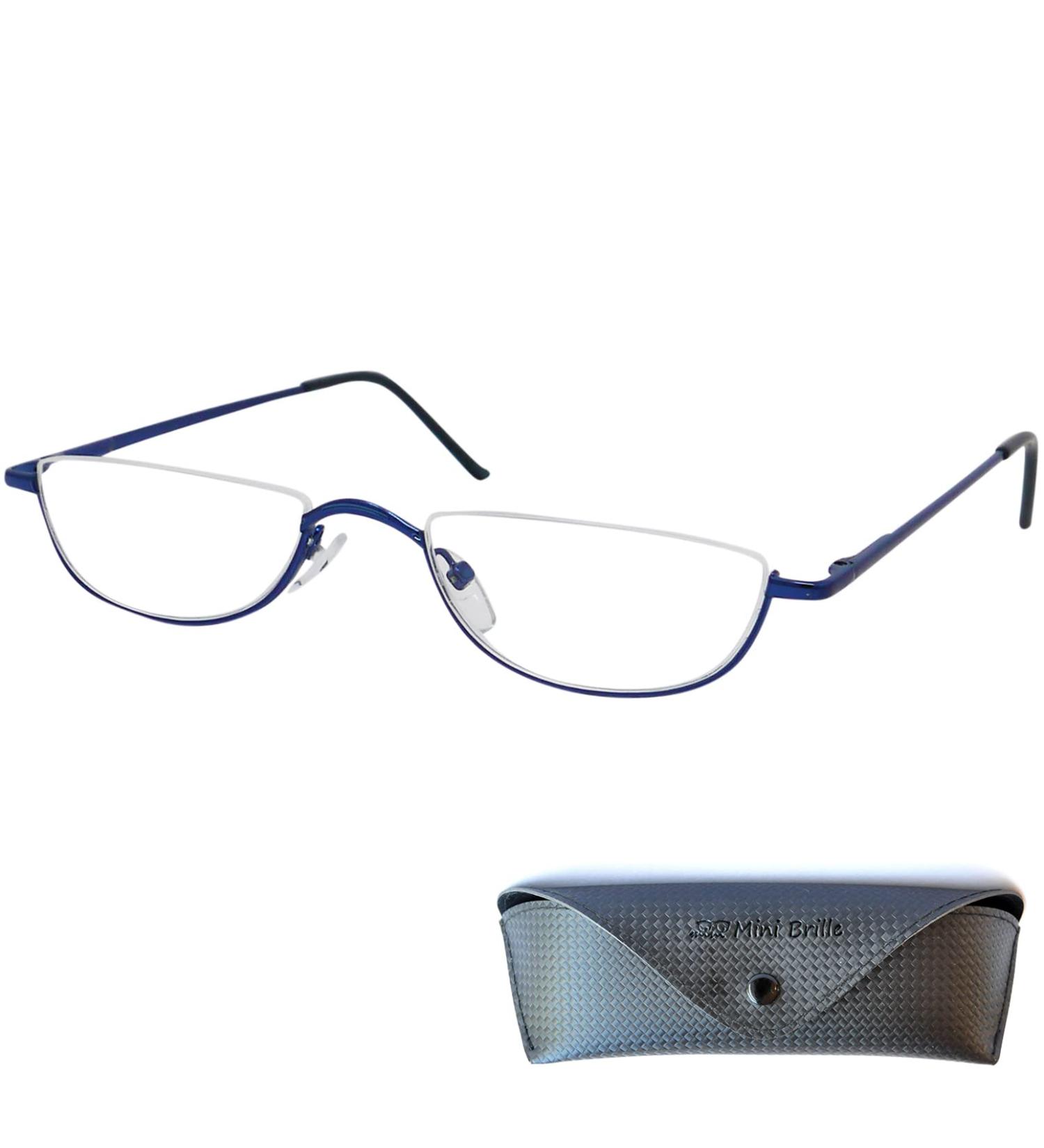 Shop Mini Half Round Metal Reading Glasses - 2.5 Diopters Stainless Steel Spring Hinge for Men & Women | International Shipping Available - Buy Online on GoSupps.com