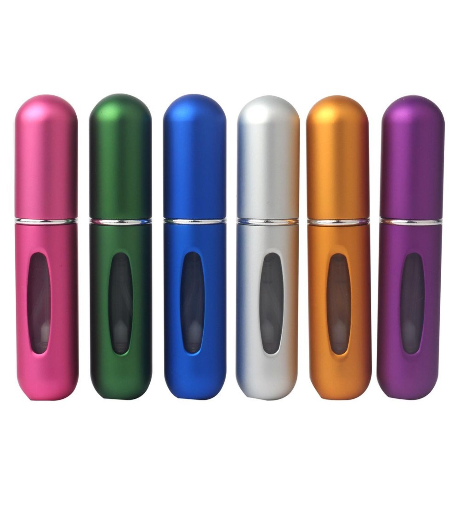 XYZ 6 Pack Mini Refillable Perfume Atomizers - 5ml Travel Spray Bottles (Multicolor) - Ideal for Perfume Lovers - Buy Online on GoSupps.com
