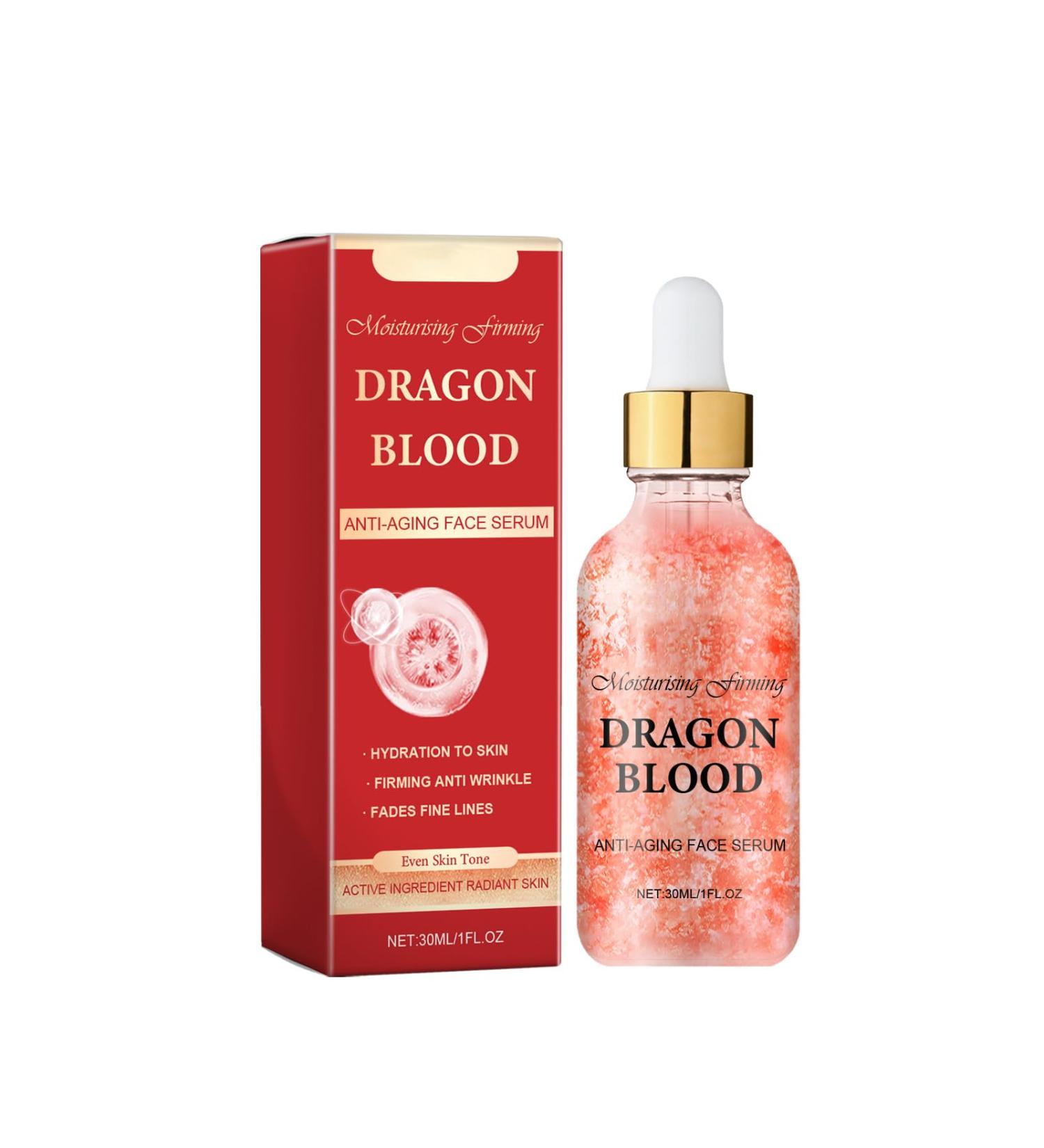 Dragon Blood Anti-Aging Face Serum Moisturizing Firming Formula 30ml/1FL.OZ Reduces Fine Lines and Wrinkles Improves Skin Tone and Elasticity - Buy Online on GoSupps.com