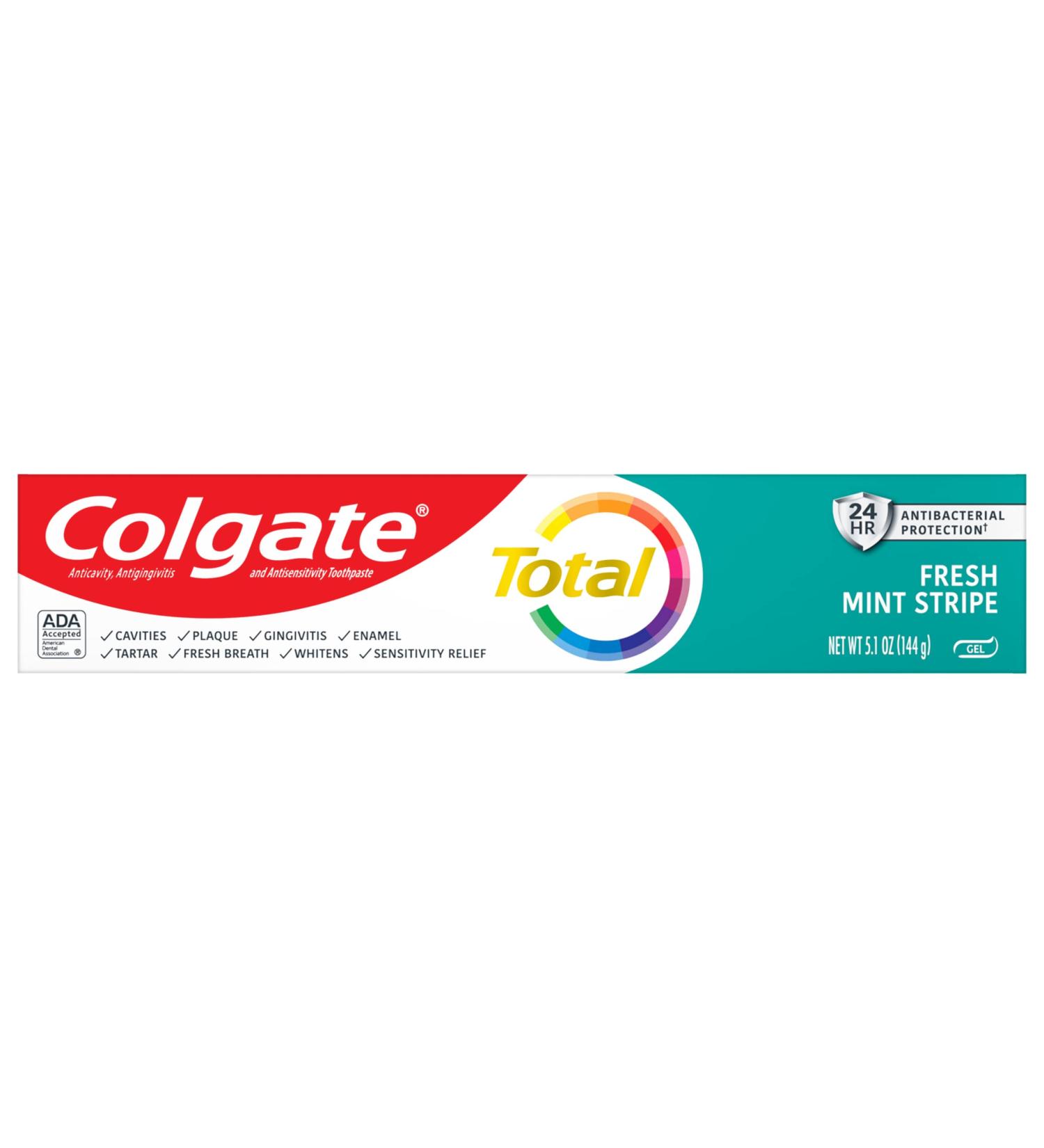 Colgate Total Fresh Mint Stripe Toothpaste - Mint Gel 5.1 oz Tube | Buy Online Worldwide - Buy Online on GoSupps.com