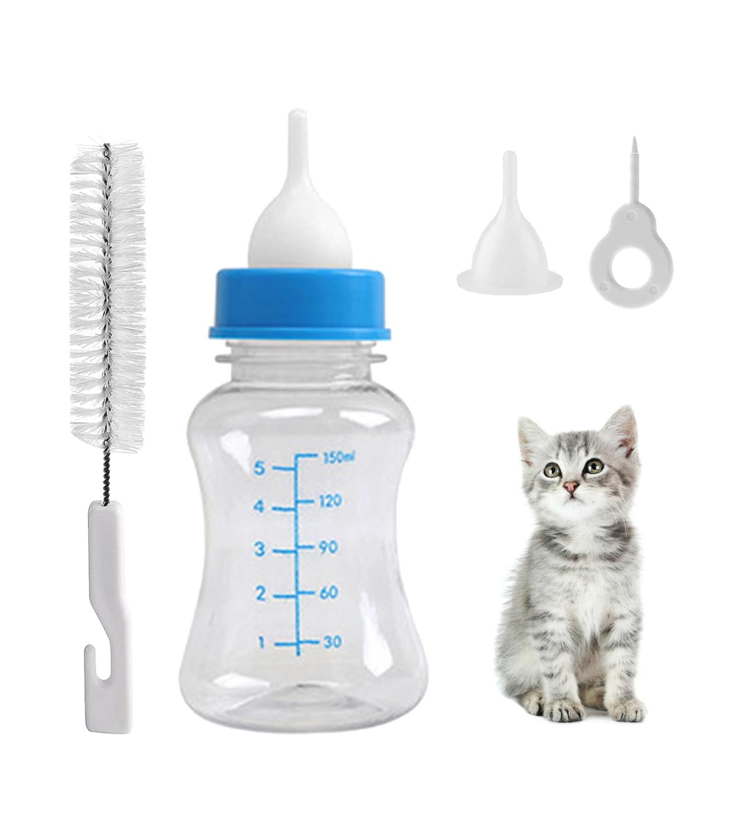 Maval Bottle Pet - 150ml Durable Silicone Baby & Pet Feeding Bottle with Nipple & Brush Set | Ideal for Newborn Puppies & Kittens - Buy Online on GoSupps.com