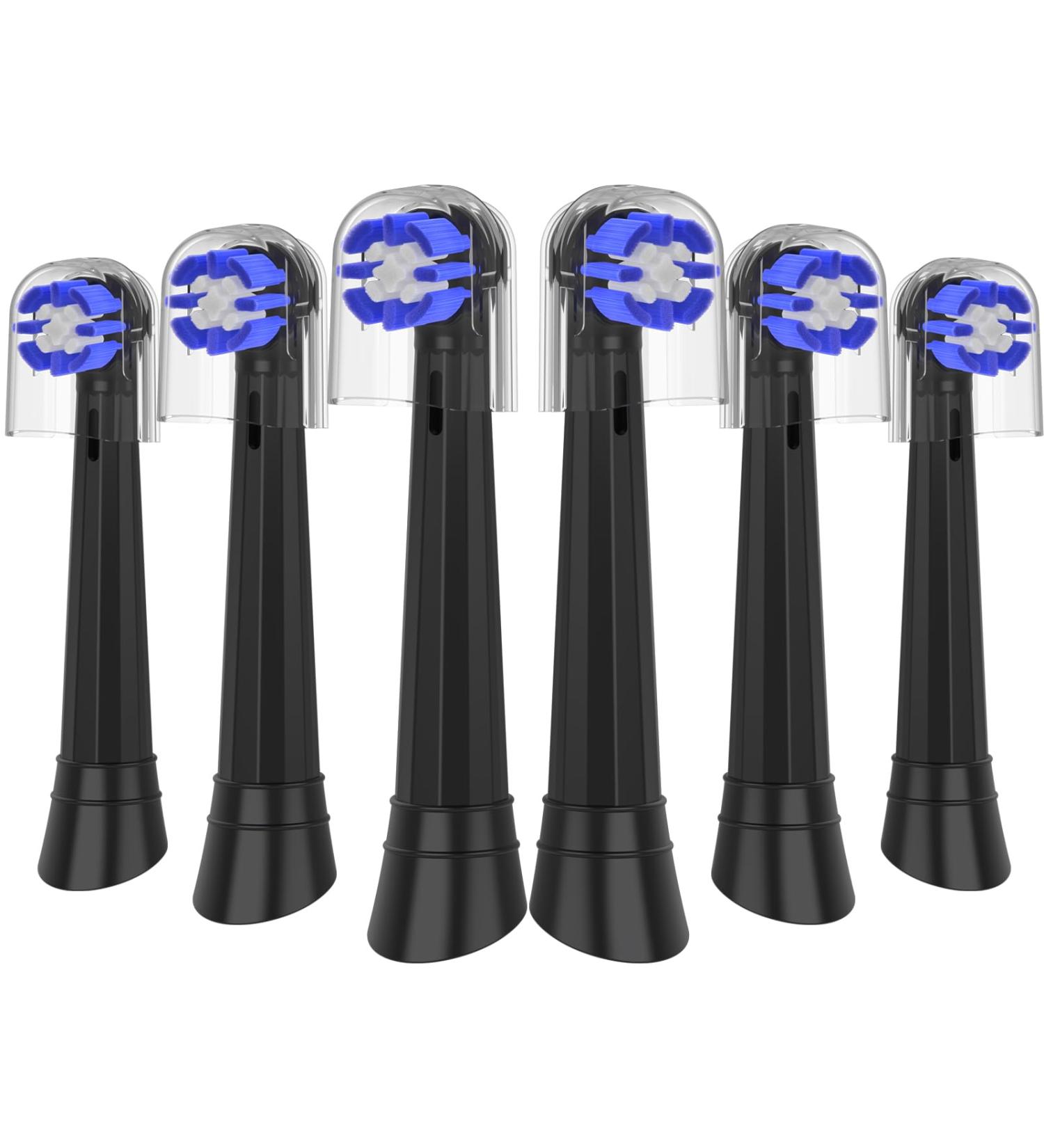 Replacement Toothbrush Heads for Oral-B iO | Medium Bristles 6 Pack - Compatible with Series 3-10 Black - Buy Online on GoSupps.com