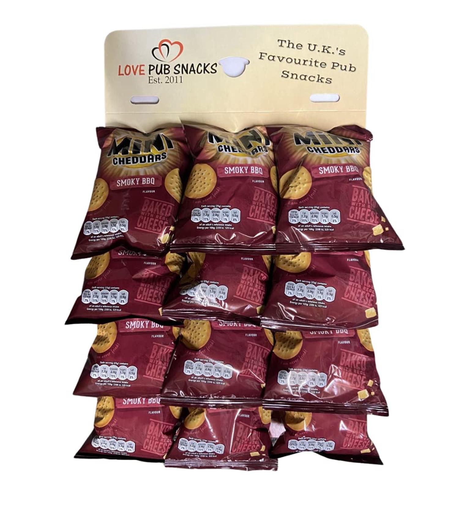 Mini Cheddars | BBQ Grab Bags | Pub Card 12x50g