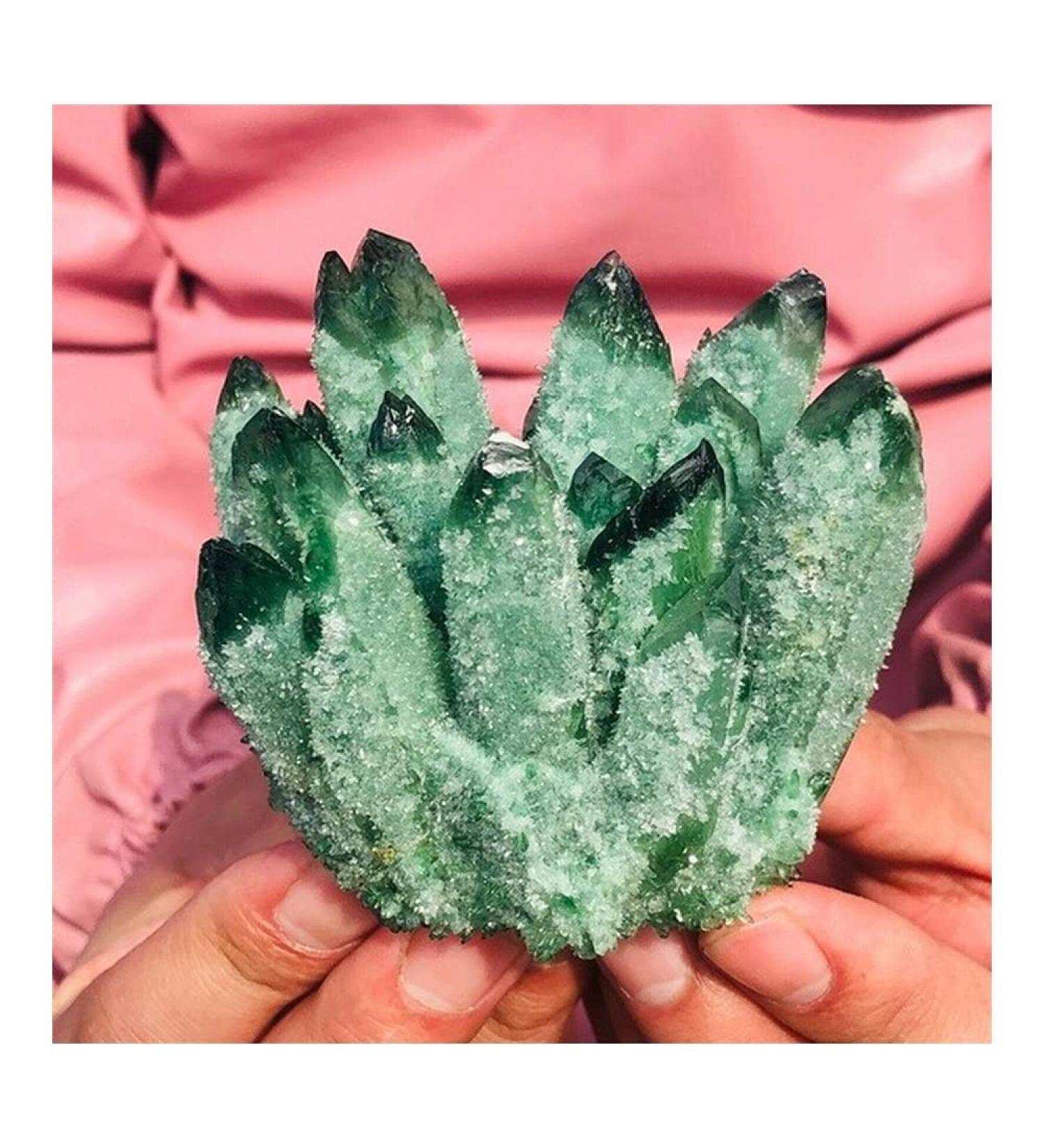 Stone Green Ghost Phantom Quartz Crystal Cluster Specimens Balance Gemstone Decoration Crystal Cluster (Size : 1000g) - Buy Online on GoSupps.com