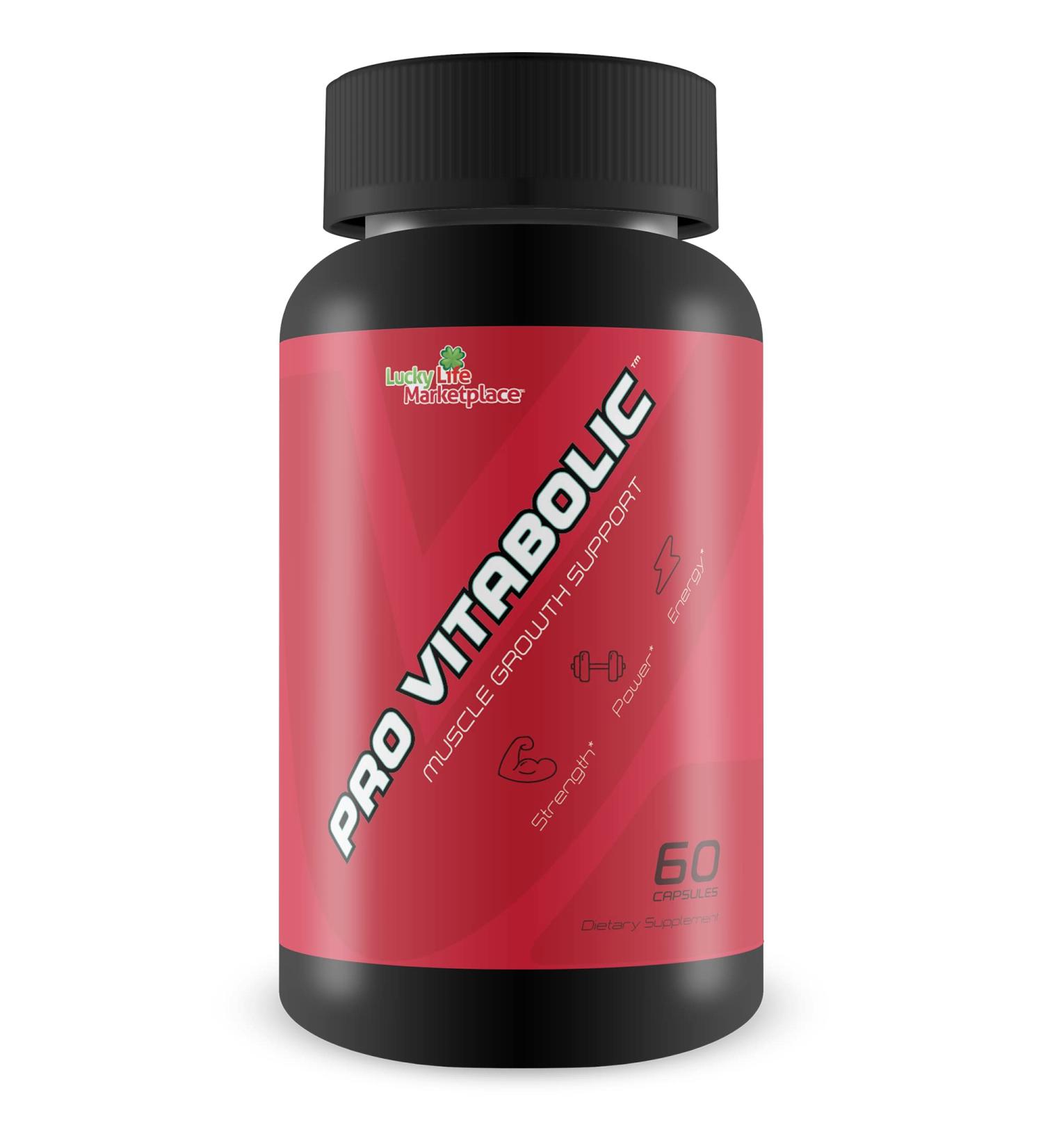 Pro Vitabolic - Muscle Growth Support - Enhance Power Strength Stamina & Energy - Explosive Muscle Pump for Big Gains - Aid Oxygen & Nutrient Delivery to Muscles - L-Arginine & L-Citrulline - Buy Online on GoSupps.com