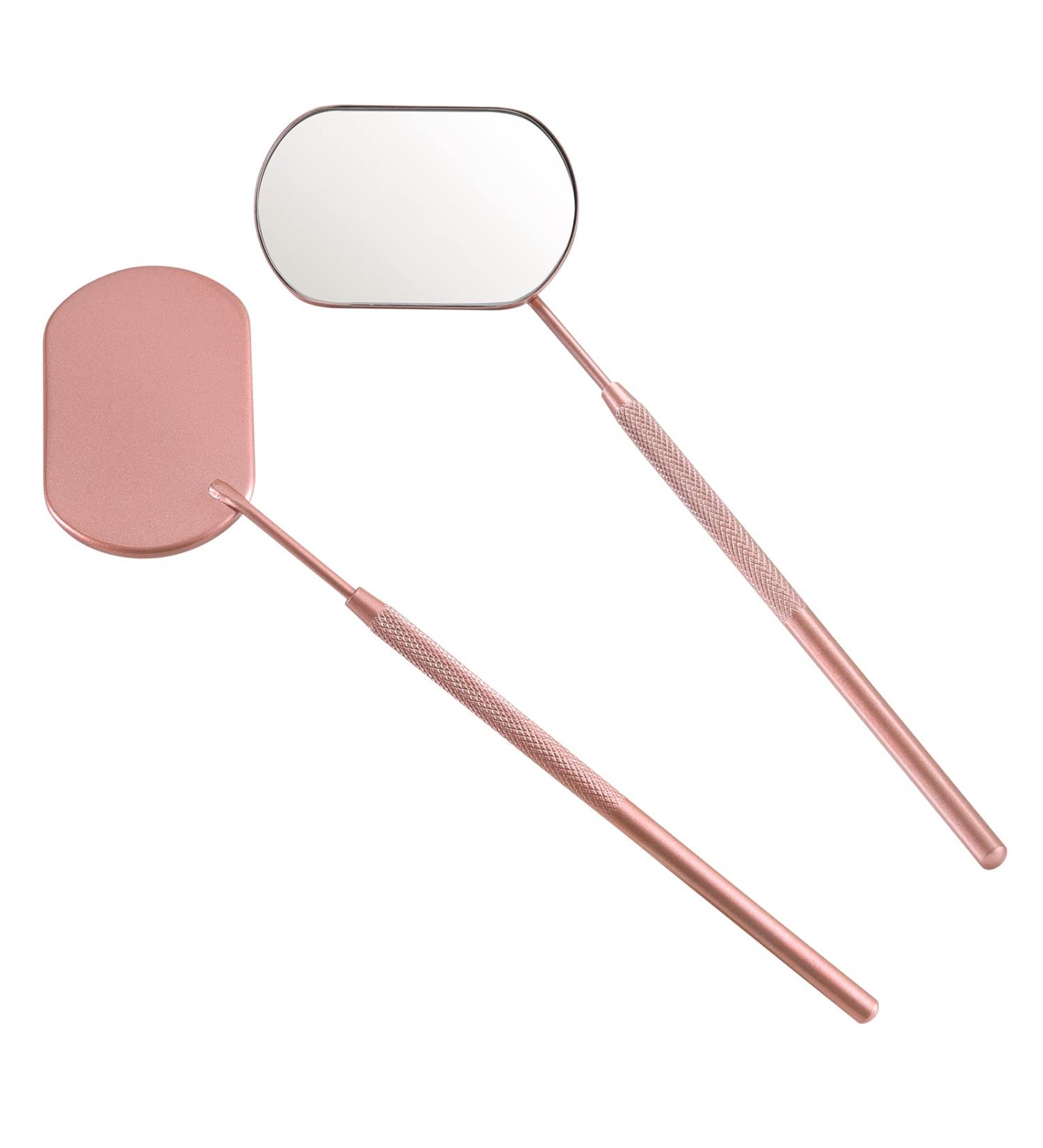 Pretty Memory Lash Mirror - Stainless Steel Makeup Mirror for Eyelash Extensions - Rose Gold 2.2 Inch - Buy Online on GoSupps.com