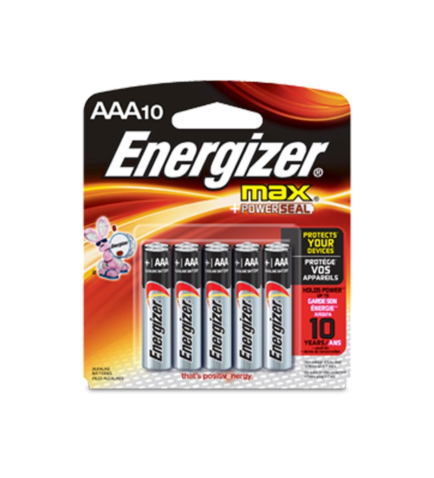 Energizer Max 10xAAA Alkaline Battery (E92BP10)