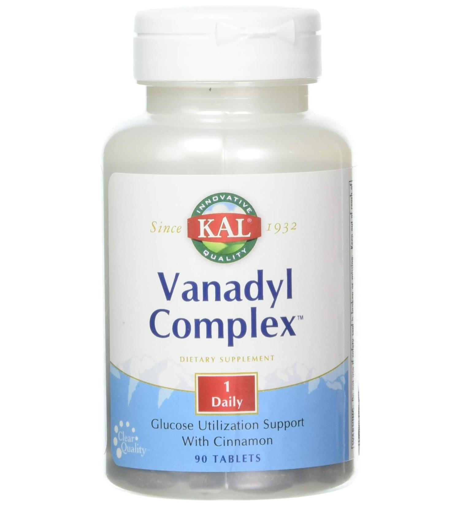 Kal 10mg Vanadyl Complex Tablets 90 Count - Boosts Metabolism and Supports Blood Sugar Levels - Buy Online on GoSupps.com