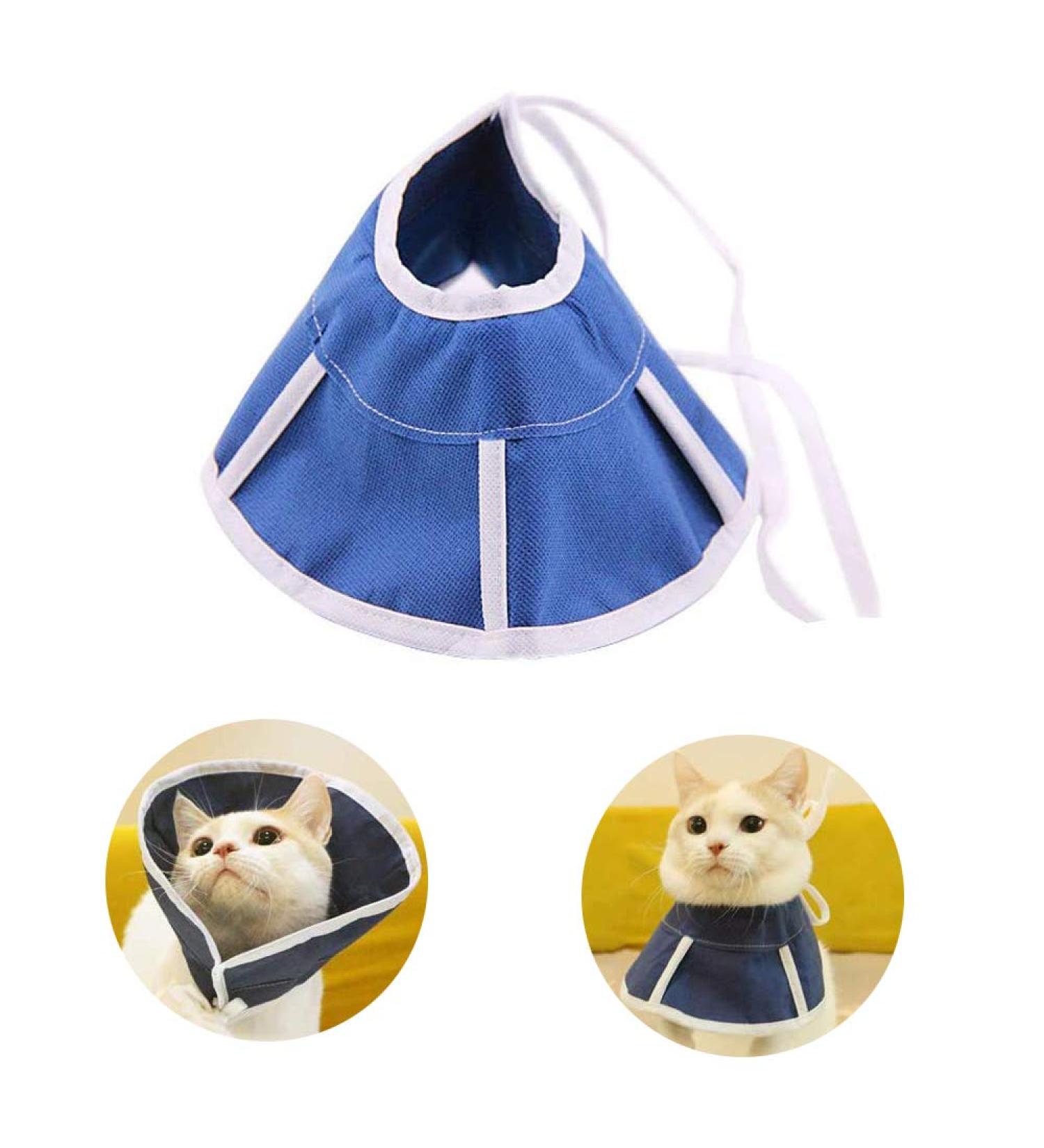 ASOCEA Adjustable Pet Recovery Collar for Cats & Dogs - Anti-Biting Lick Wound Healing Cone, 4.7 inches/12cm - Buy Online on GoSupps.com