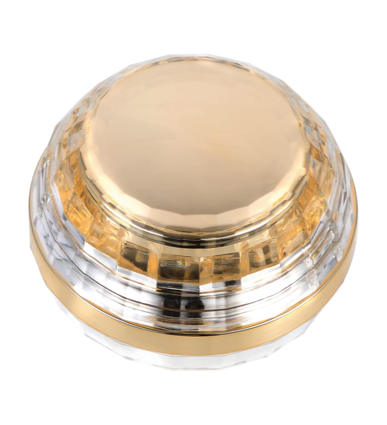 minkissy Cream Bottle Mini Cosmetic Container Body Cream Jars Cosmetic Water Bottle Lotion Jars with Lids Empty Sample Container Cosmetic Samples Container Glass Abs Liner Travel Skin Care 7.1X6X6CM Golden - Buy Online on GoSupps.com