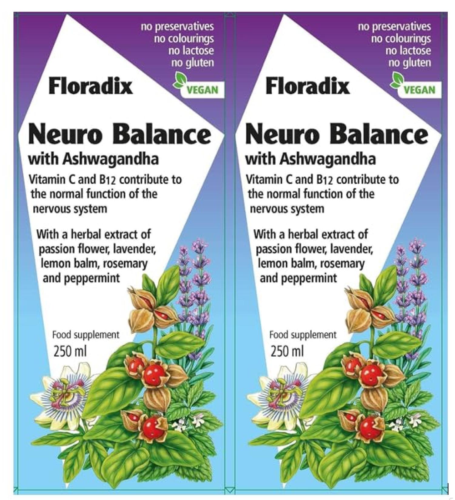  Tudor Floradiix Neuro Balance with Ashwagandha 2 x 250 ml Total 500 ml - Buy Online on GoSupps.com