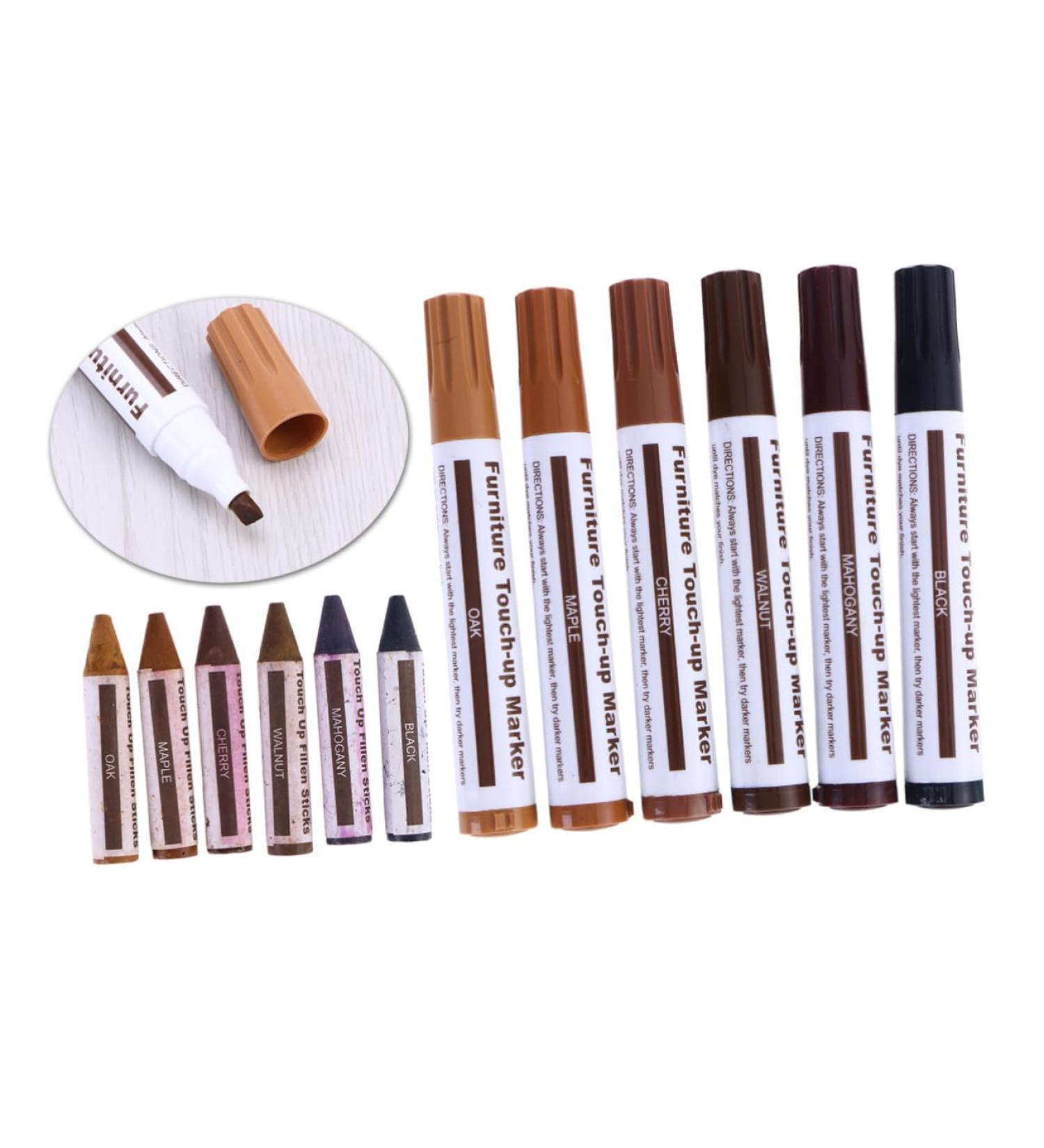 Minkissy 12-in-1 Wooden Furniture Repair Kit - Scratch Marker & Touch-Up Pen for Easy Furniture Fixes - Buy Online on GoSupps.com