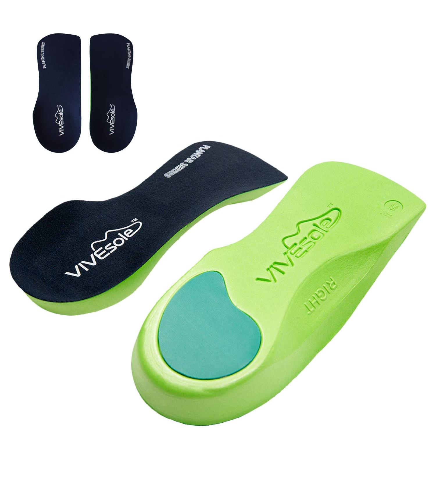 Vivesole 3/4 Orthotics Arch Support Insoles - High Arch Support for Flat Feet, Plantar Fasciitis, and Lower Back Pain Relief - Men's (9.5 US) - Buy Online on GoSupps.com