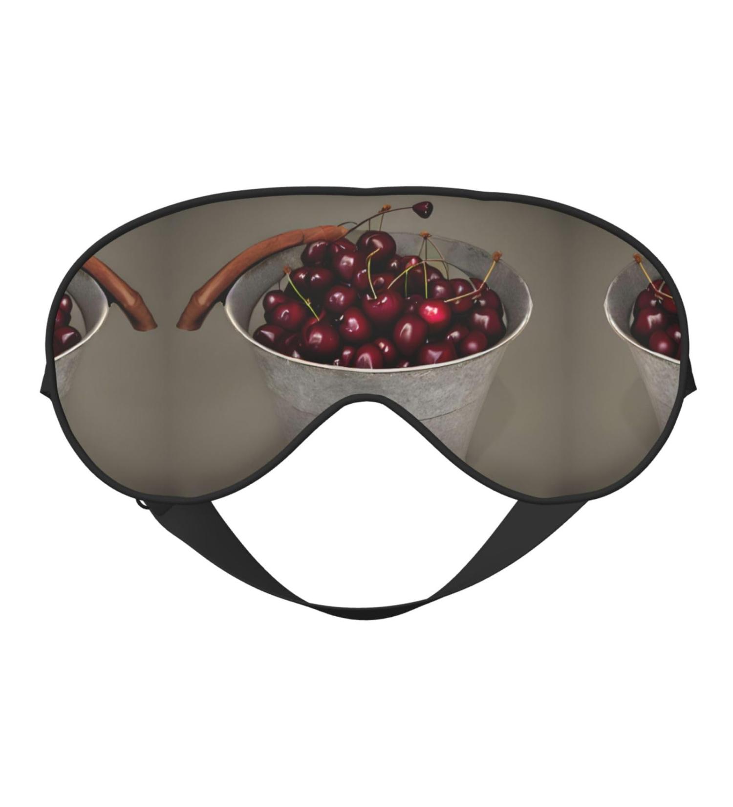 SSIMOO Ultra-Soft Light-Blocking Eye Mask with Cherries Print | Optimal Comfort for Restful Sleep | International Shipping - Buy Online on GoSupps.com
