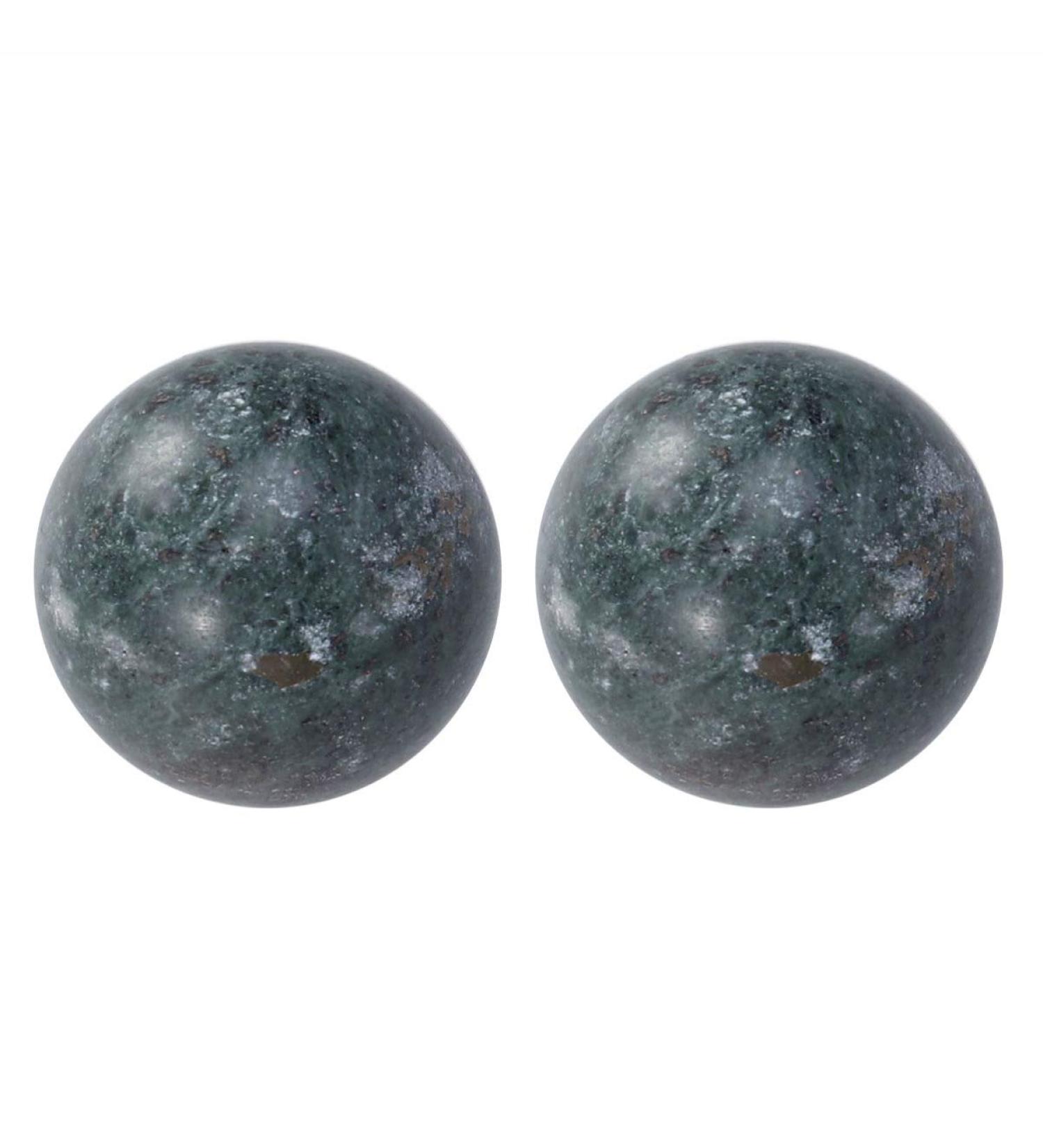 2 Pieces Chinese Jade Massage Balls - Stress Relief & Hand Gymnastics for Home & Travel - Buy Online on GoSupps.com