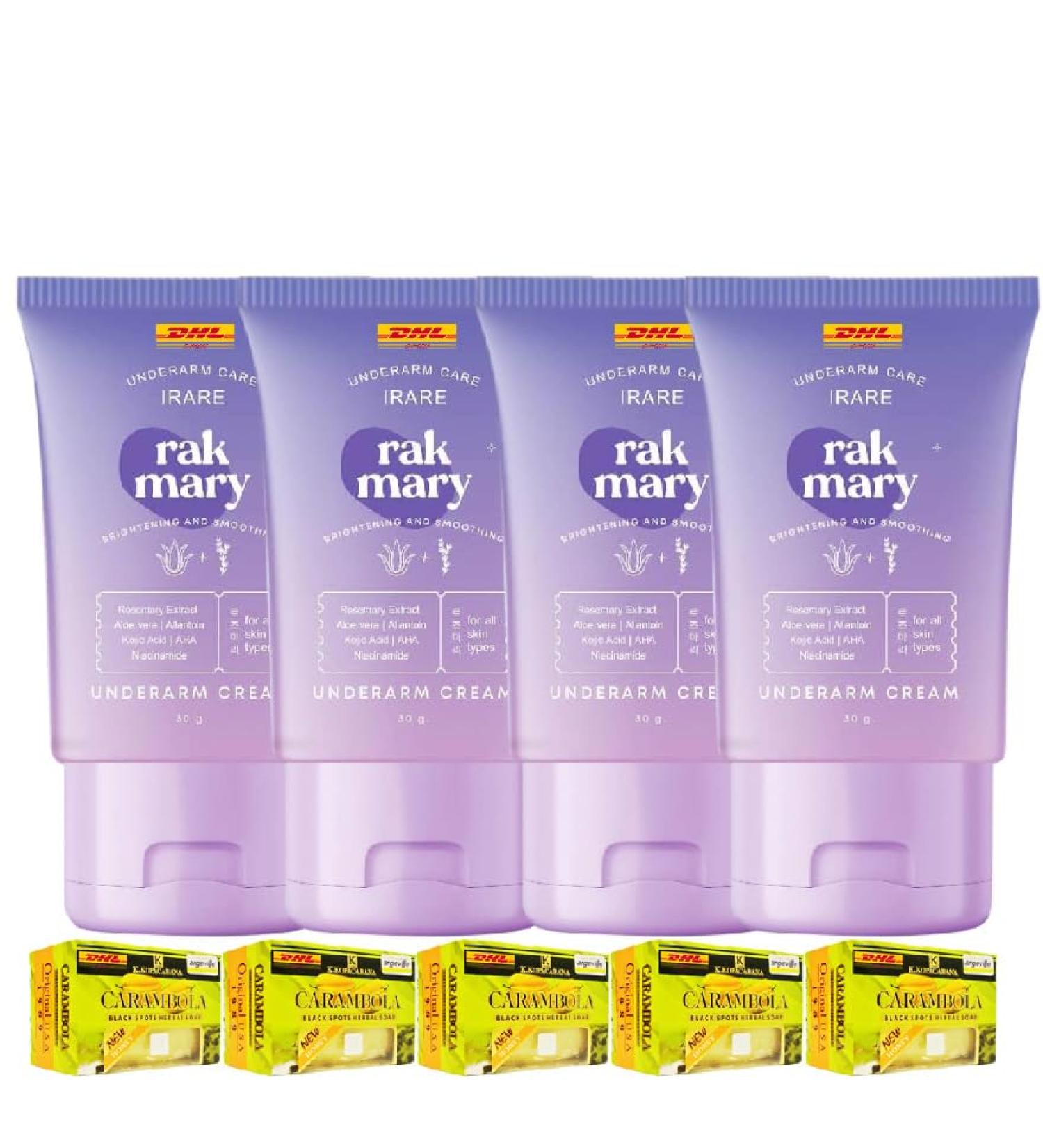 Rak Mary Underarm Cream - Gentle Moisturizer & Skin Nourisher | 4x1.0 Fl.Oz | Free Beautygoodshop Gifts | International Shipping - Buy Online on GoSupps.com