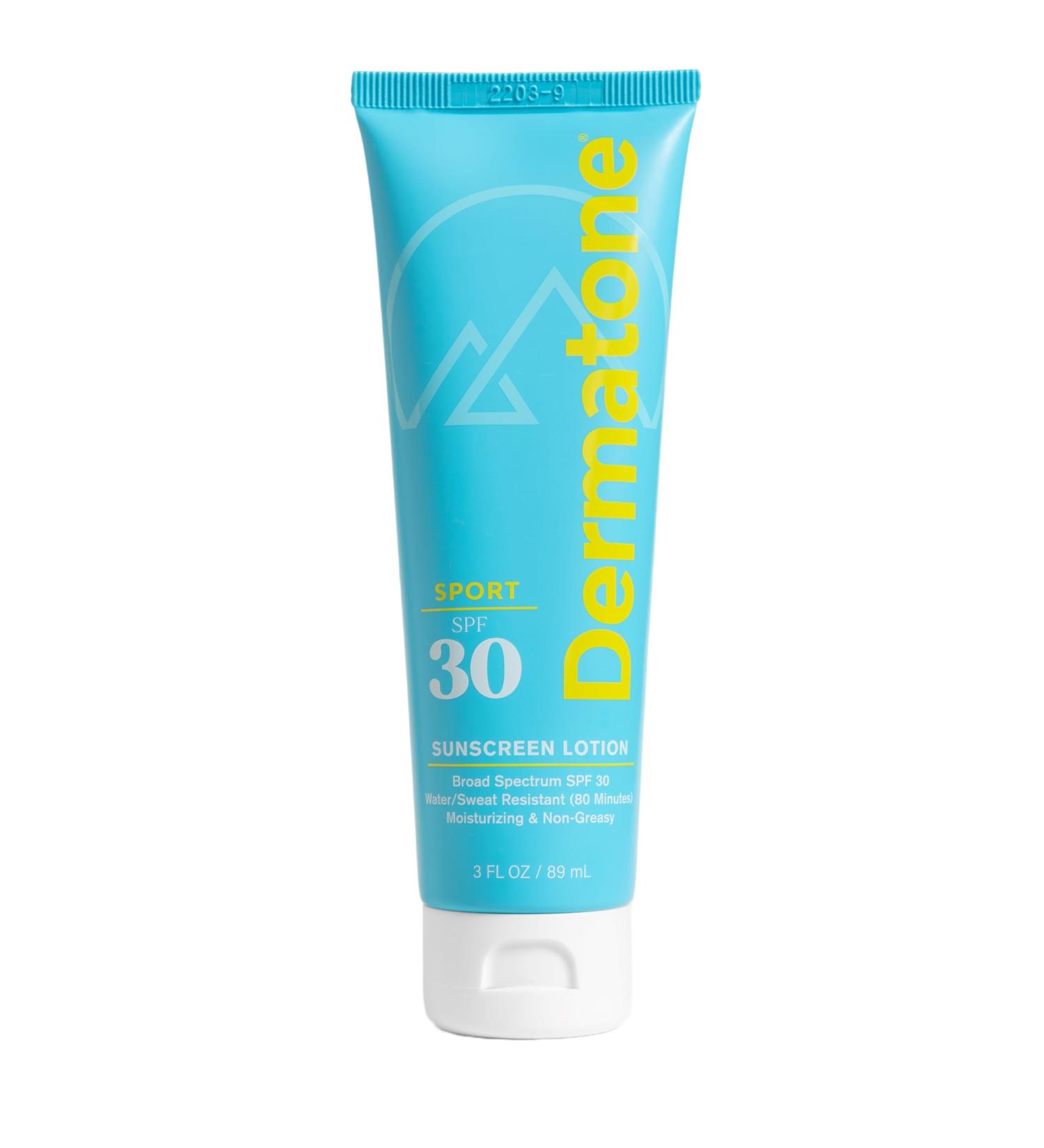 Dermatone Sport Sunscreen Lotion SPF 30 | Water/Sweat Resistant (80 min) | Oxybenzone and Octinoxate Free Sunscreen for Body and Face | Moisturizing | Spectrum UVA/UVB Protection SPF Lotion | 3oz 3 Fl Oz (Pack of 1) Sport S  - Buy Online on GoSupps.com