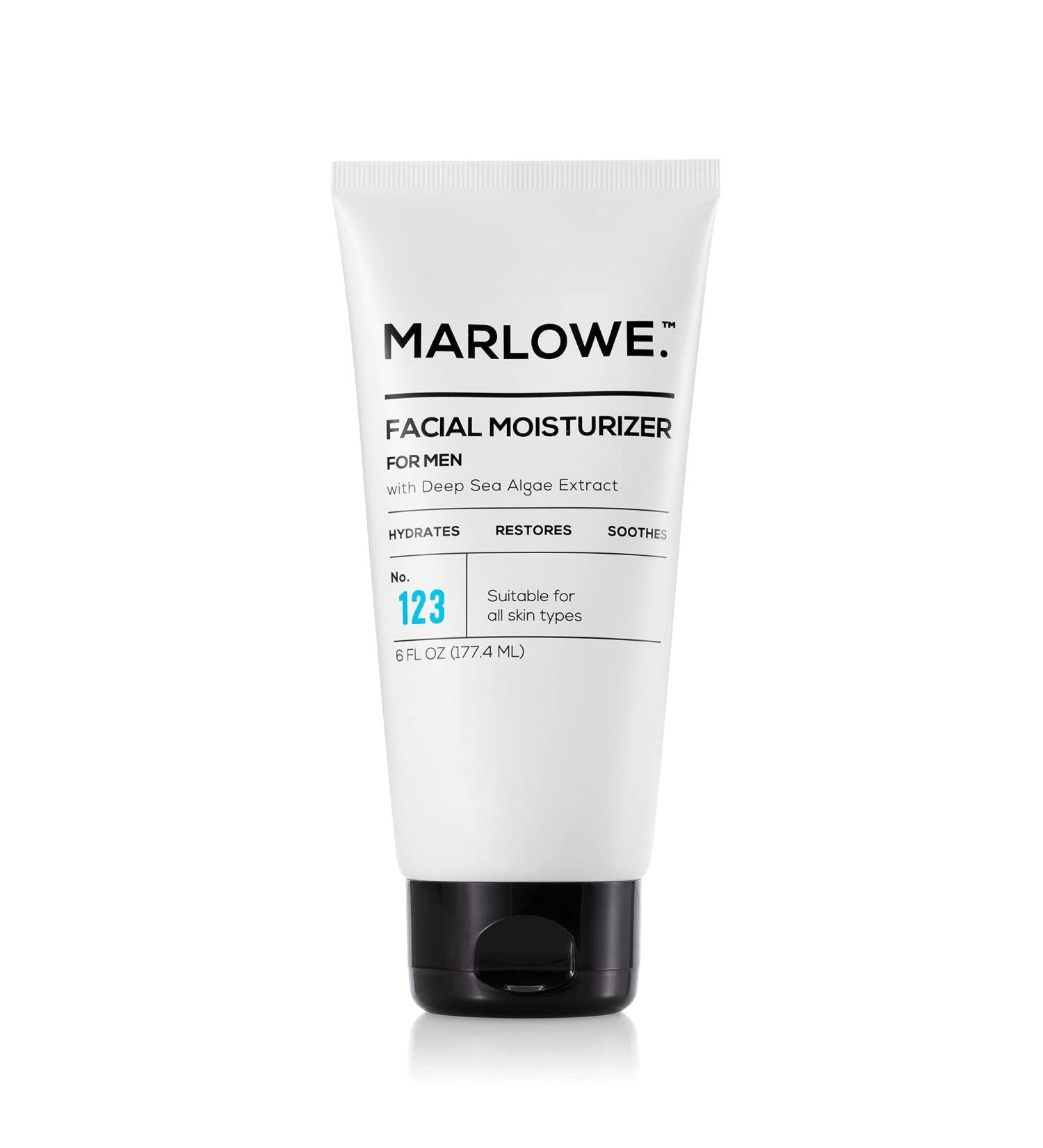 Marlowe Men's Facial Moisturizer No. 123 - 6 fl oz | Hydrating & Lightweight Formula - Buy Online on GoSupps.com