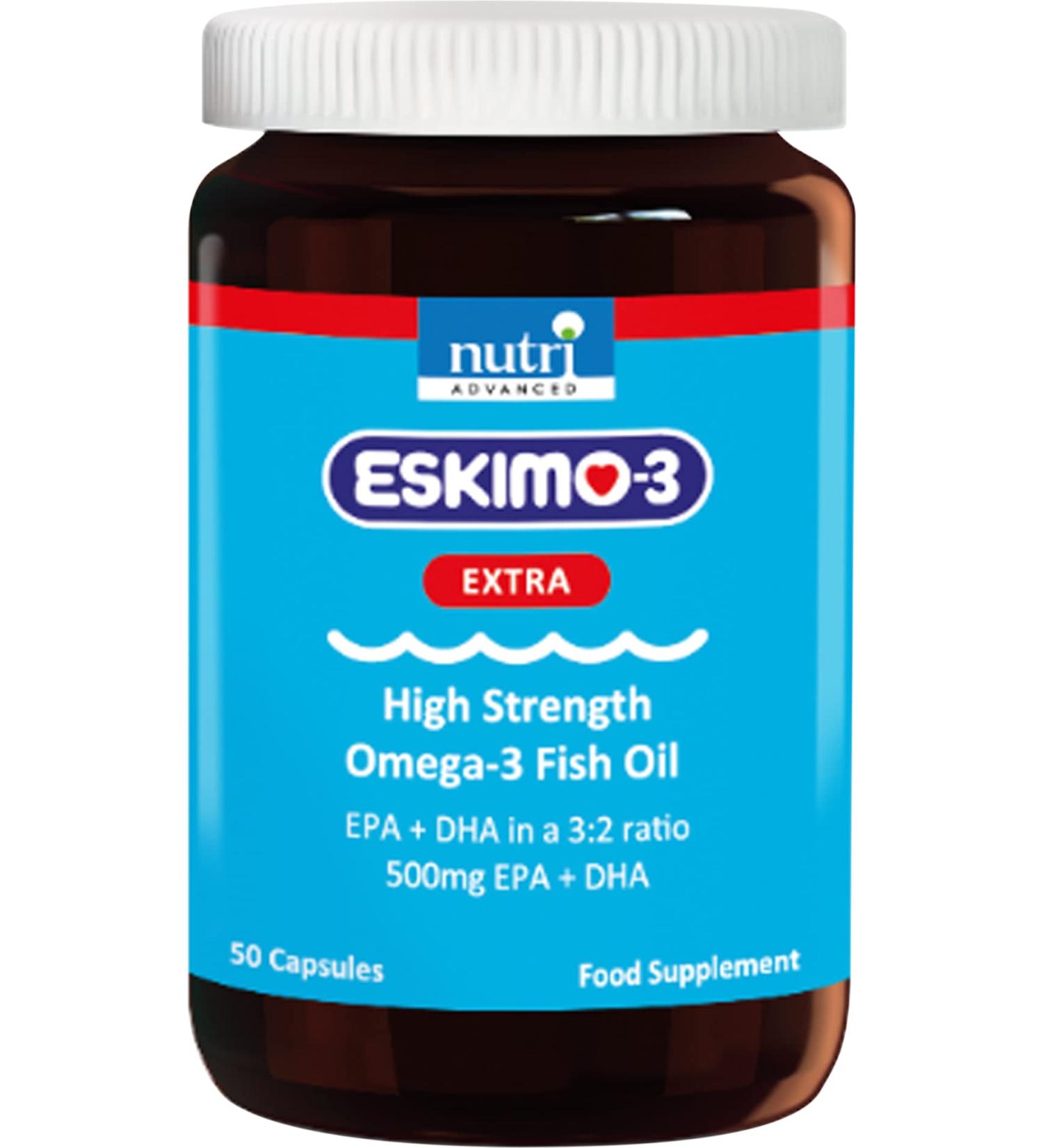 Eskimo-3 Extra High Strength Fish Oil - Nutri Advanced - 50 Capsules - Buy Online on GoSupps.com