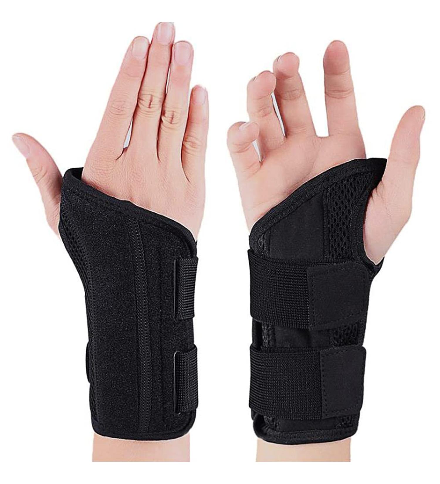 Shop Nucamper Breathable Wristwear Bandage - Adjustable Metal-Rail Stabilizer for Arthritis Tendonitis & Sprains - Right-Handed Black - International Shipping Available - Buy Online on GoSupps.com